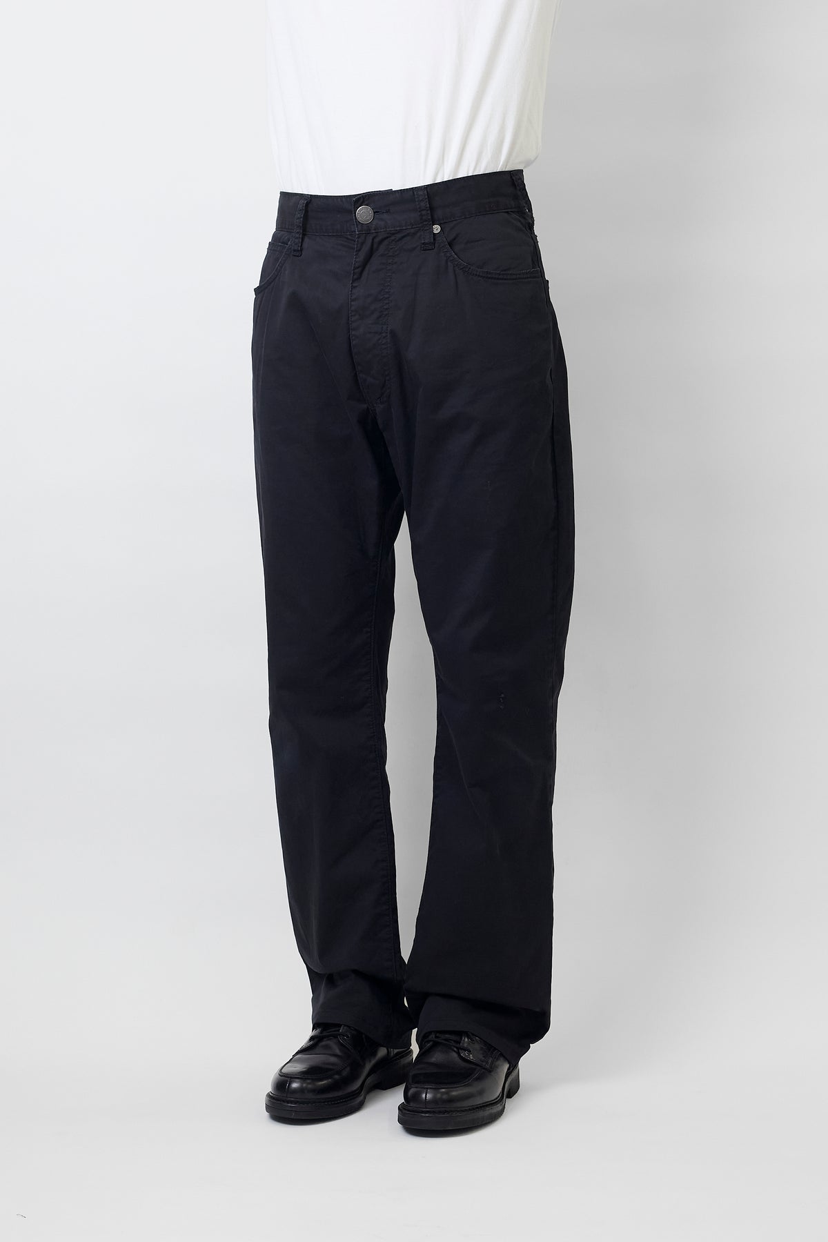 ARMANI JEANS BLACK STRAIGHT PANTS MADE IN ITALY