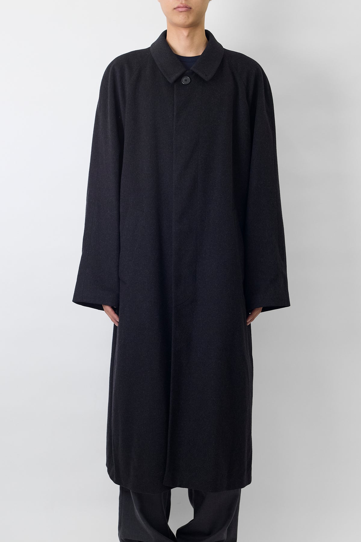 ALLEGRI BY MM GRAY CASHMERE LONG COAT MADE IN ITALY