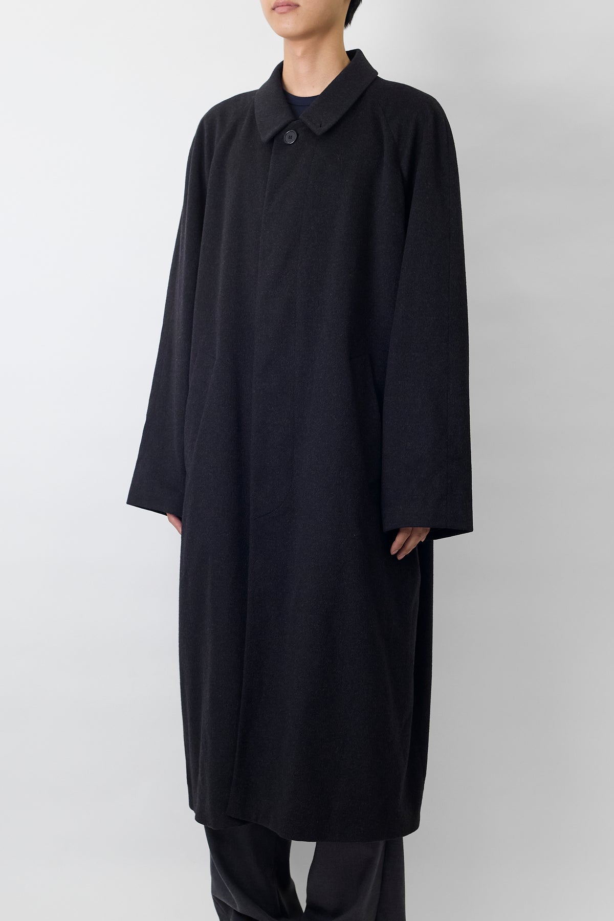 ALLEGRI BY MM GRAY CASHMERE LONG COAT MADE IN ITALY