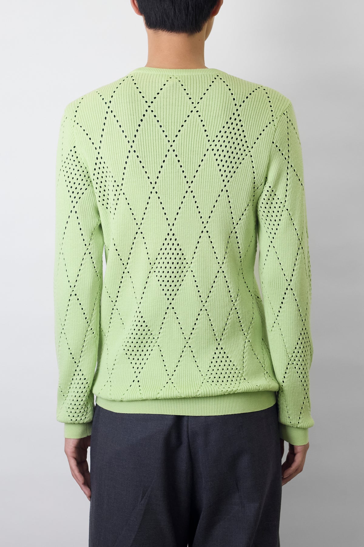 GIANNI VERSACE DESIGNED LIME WOOL KNIT MADE IN ITALY