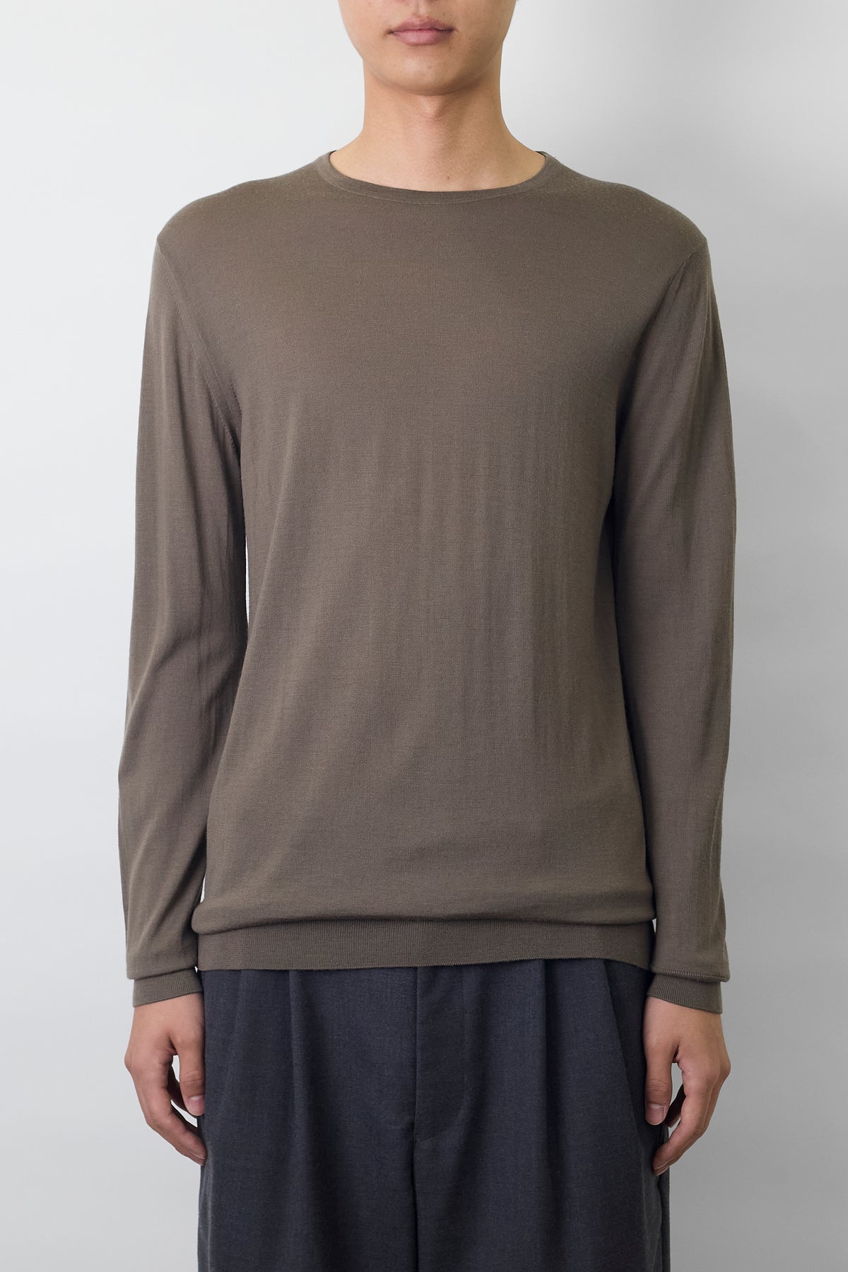 PRADA KHAKI WOOL KNIT MADE IN ITALY