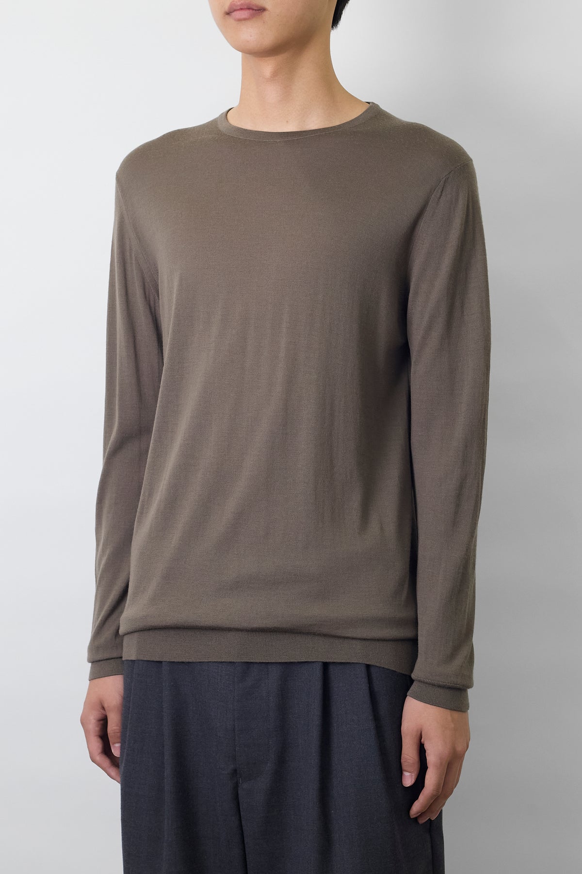 PRADA KHAKI WOOL KNIT MADE IN ITALY
