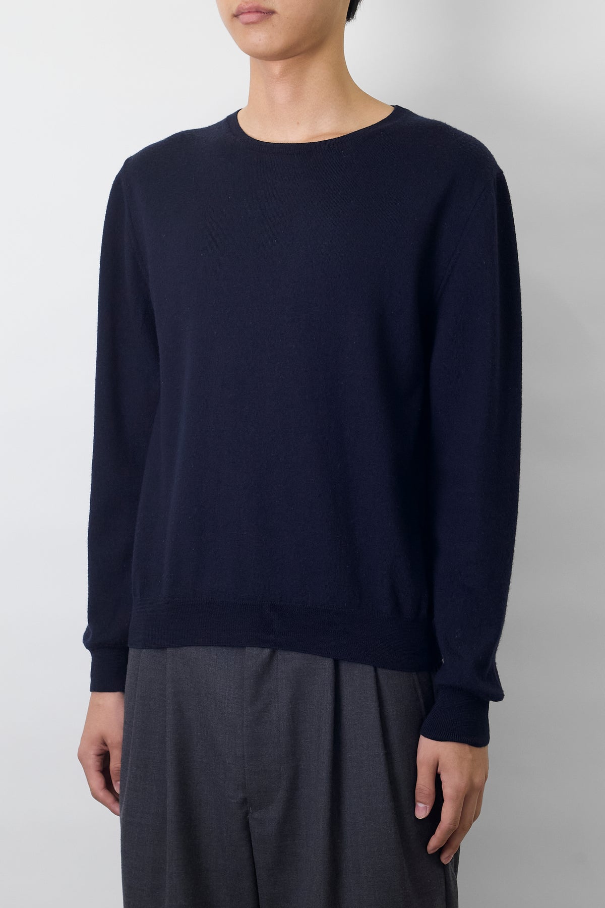 PRADA NAVY WOOL SHORT KNIT MADE IN ROMANIA