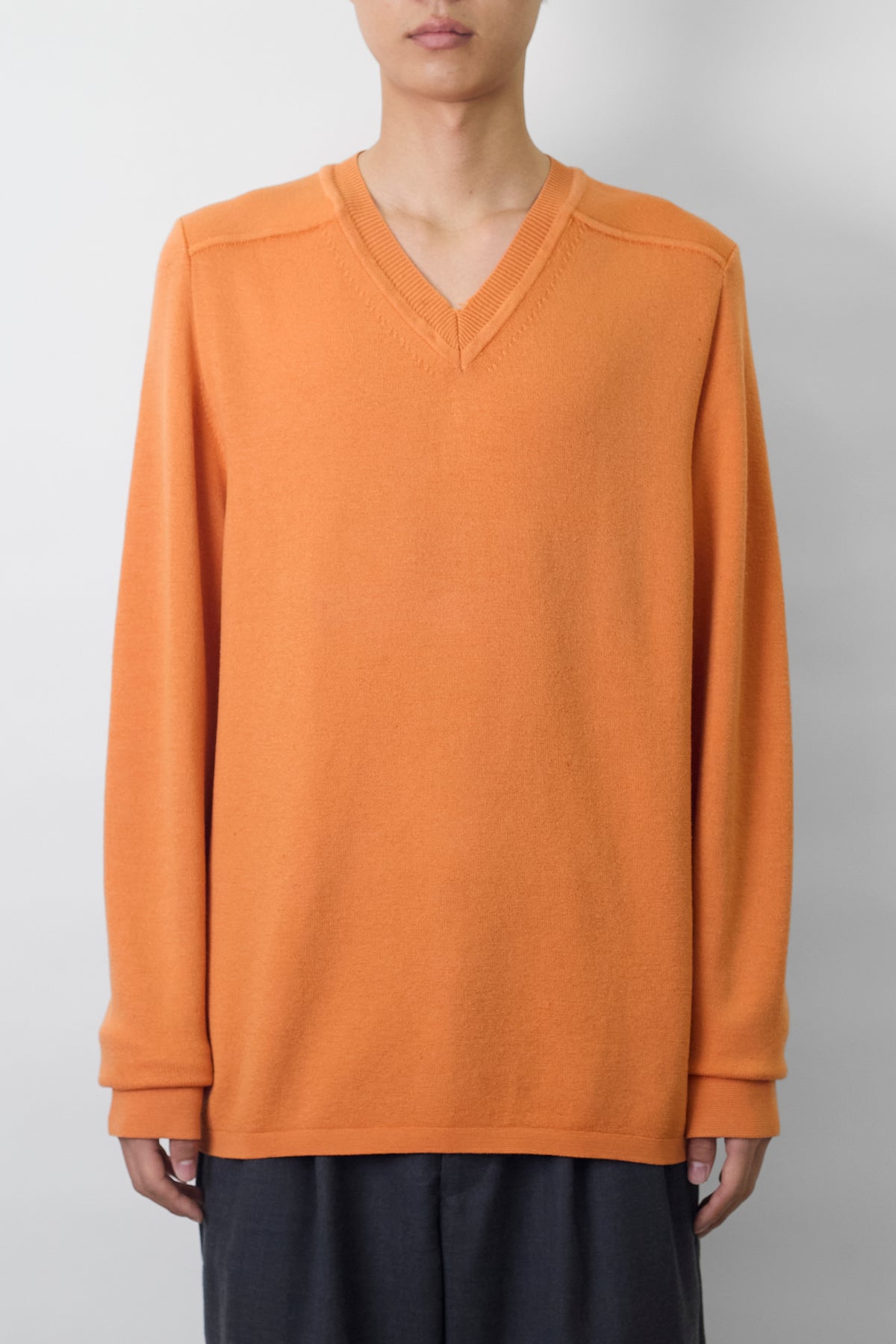DRIES VAN NOTEM ORANGE WOOL KNIT MADE IN BELGIUM