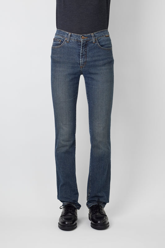 GIANFRANCO FERRE INDIGO SKINNY DENIM PANTS MADE IN ITALY