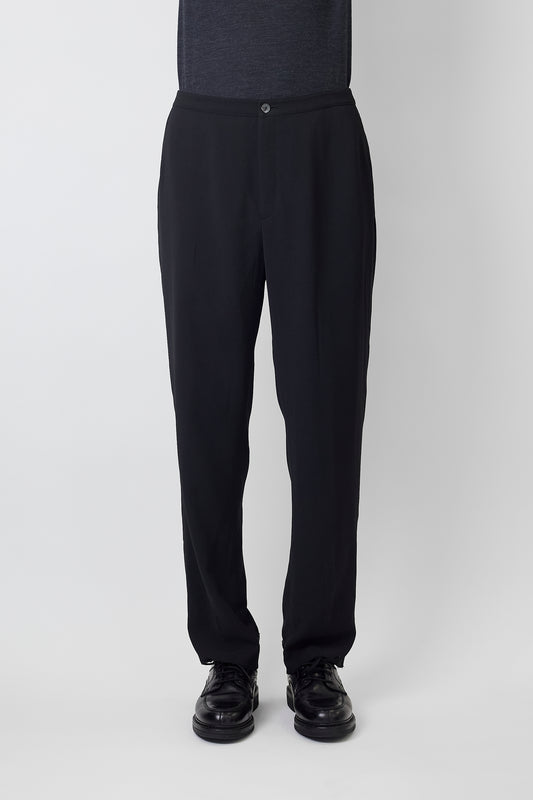 BURBERRY BLACK WIDE PANTS MADE IN SPAIN