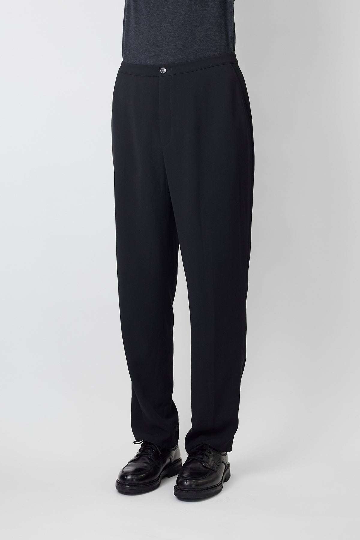BURBERRY BLACK WIDE PANTS MADE IN SPAIN