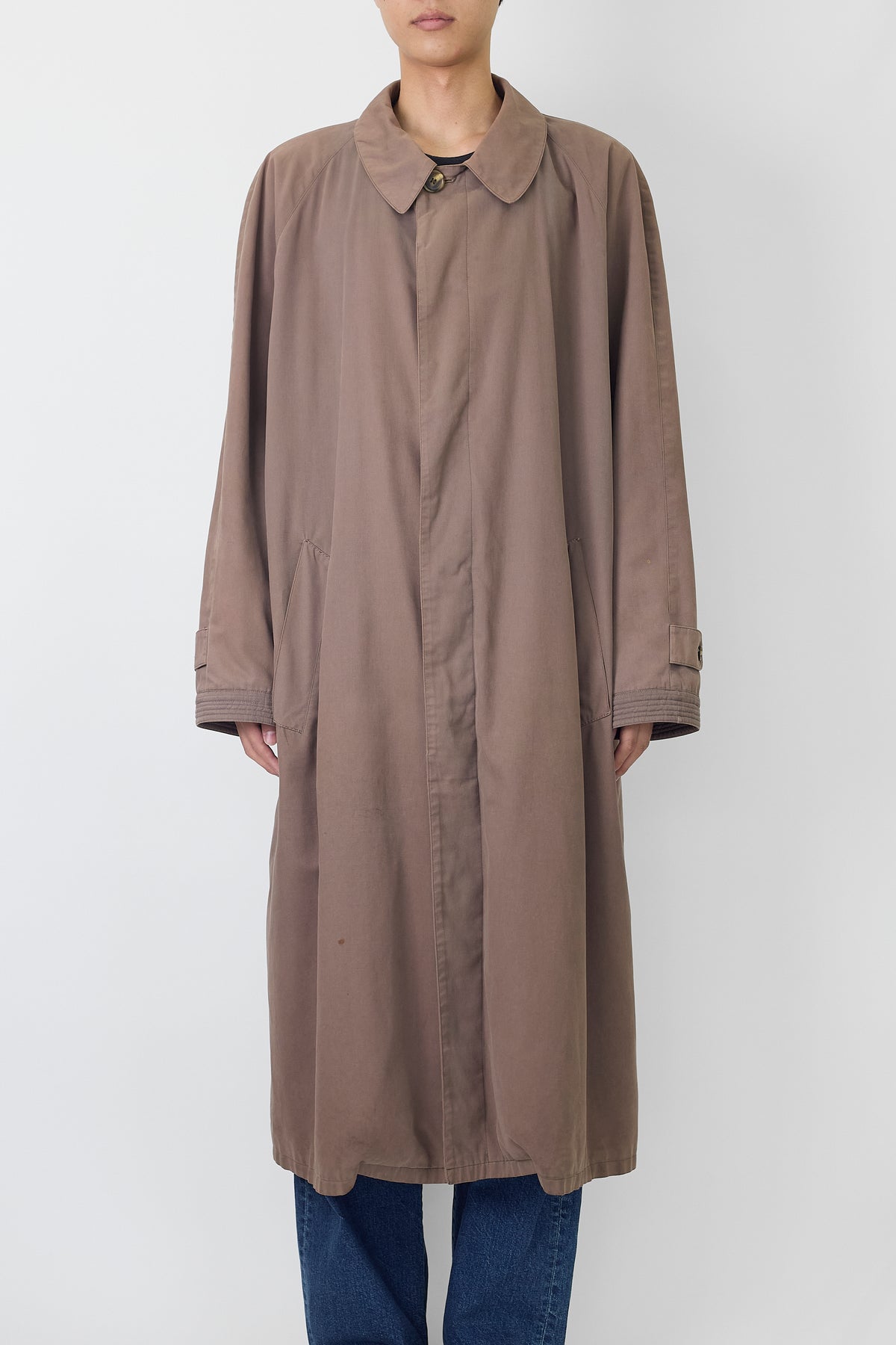 GIORGIO ARMANI KAHKI BROWN LONG COAT MADE IN ITALY
