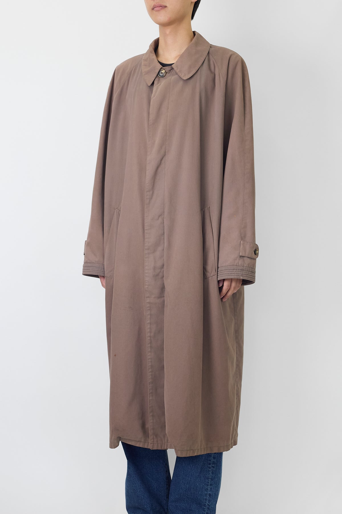 GIORGIO ARMANI KAHKI BROWN LONG COAT MADE IN ITALY