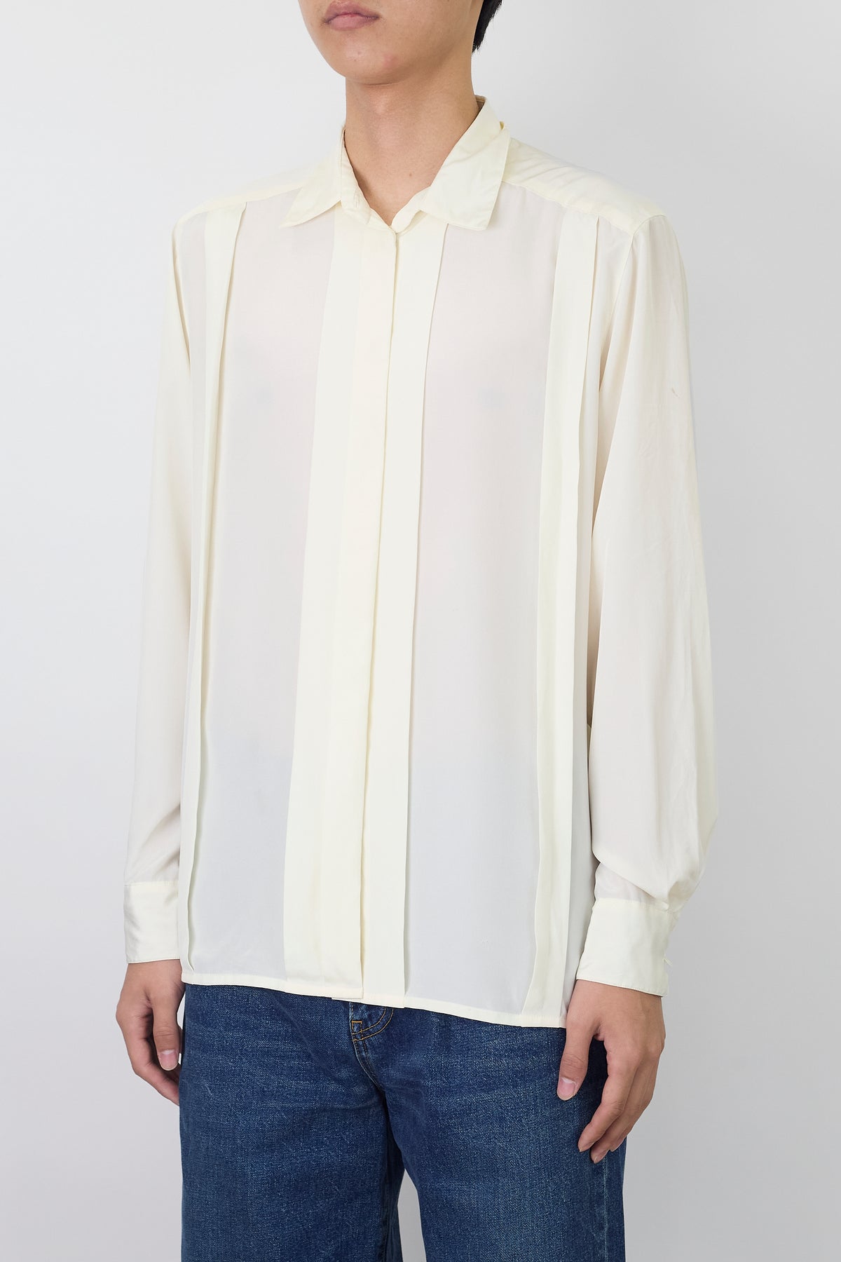 CHRISTIAN DIOR DESIGNED BEIGE WHITE SHIRT