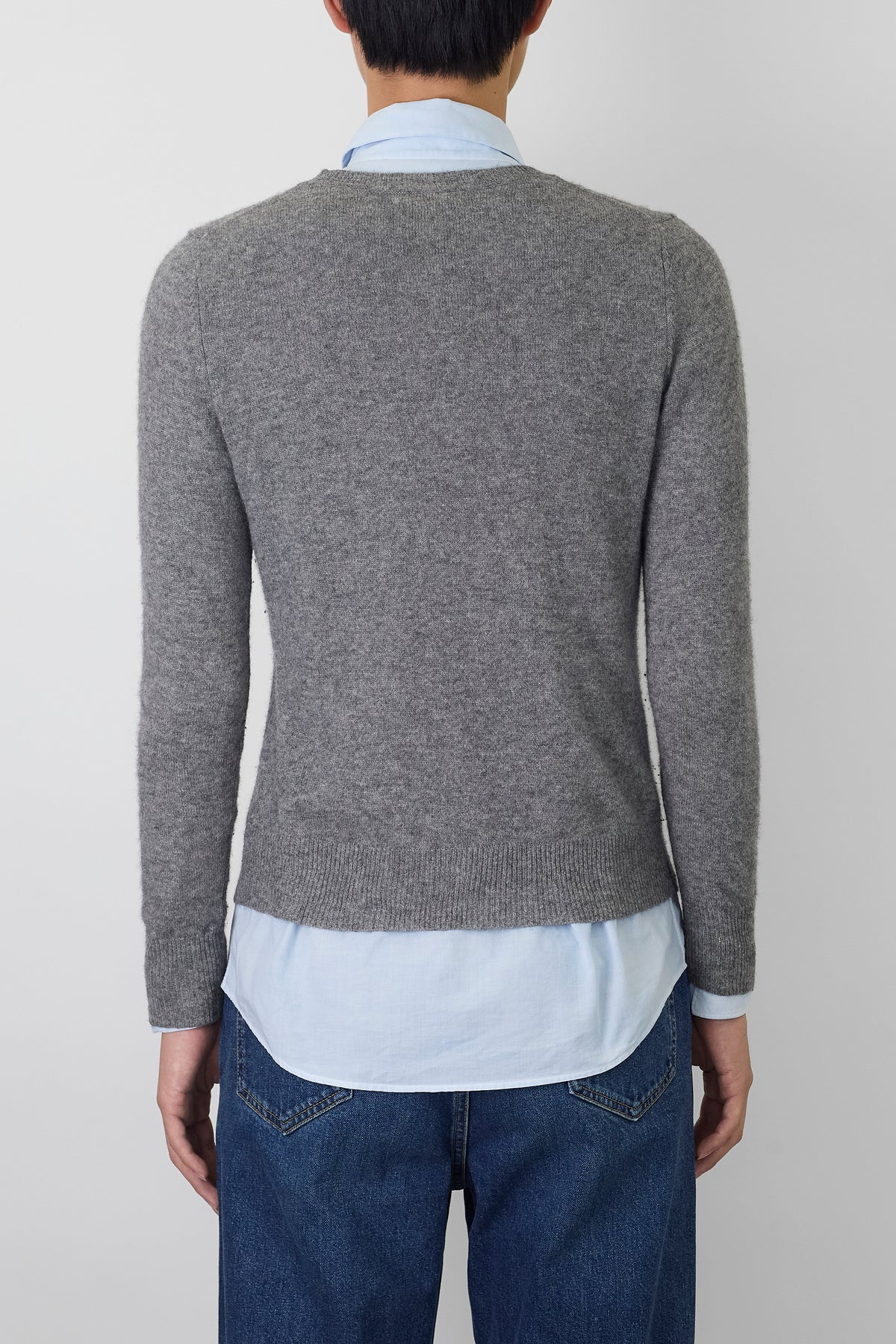 VINTAGE DESIGNED GRAY CASHMERE KNIT