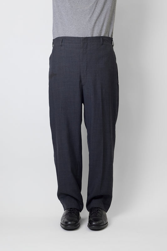 VINTAGE GRAY WOOL WIDE PANTS