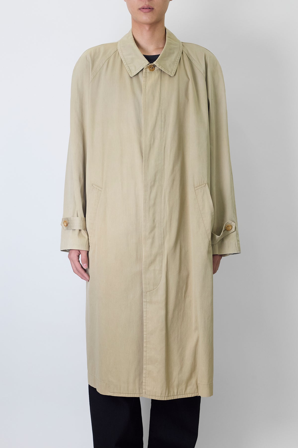 COMME DES GARCONS HOMME BEIGE COTTON LONG COAT