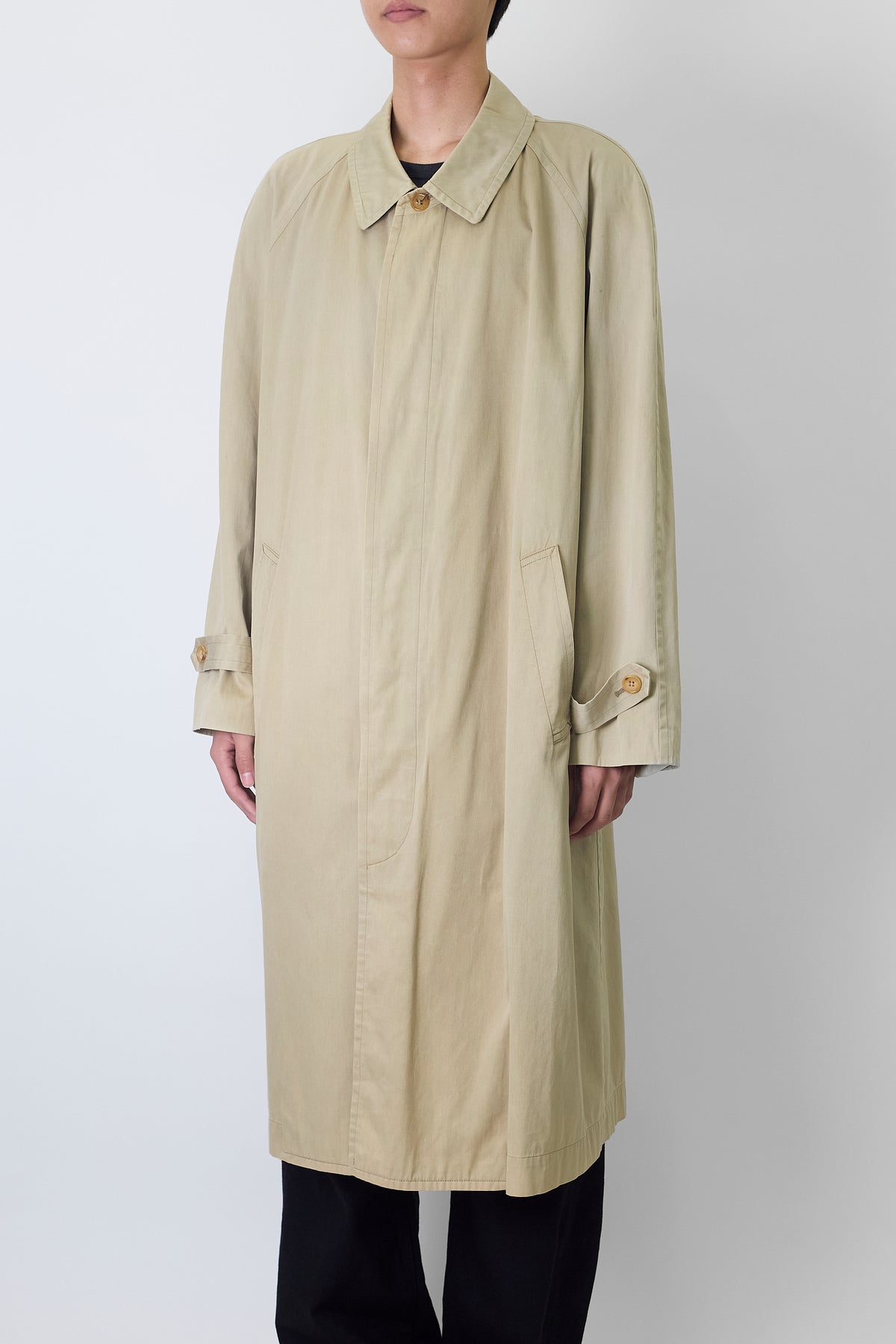 COMME DES GARCONS HOMME BEIGE COTTON LONG COAT