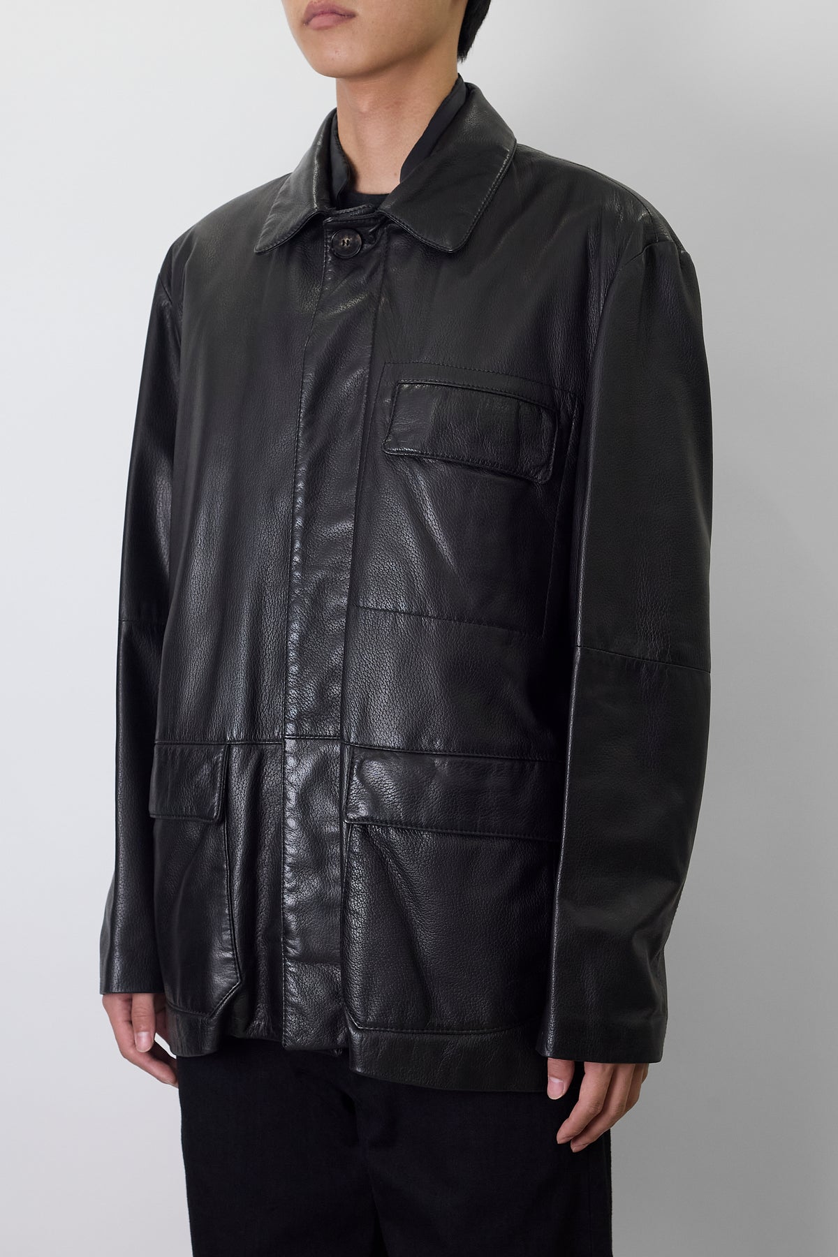 OLIVERI VENEZIA BROWN GOAT LEATHER JACKET MADE IN ITALY