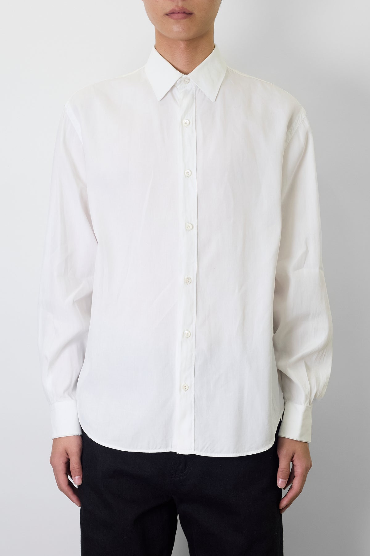 PRADA WHITE CLASSIC WIDE SHIRT MADE IN ITALY