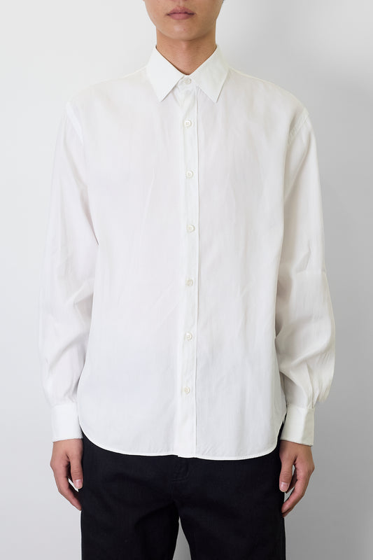 PRADA WHITE CLASSIC WIDE SHIRT MADE IN ITALY