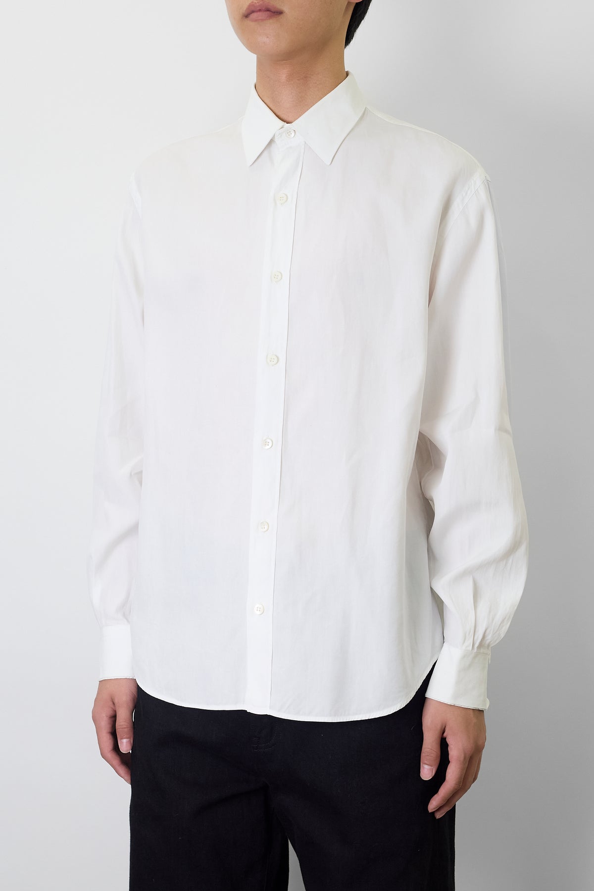 PRADA WHITE CLASSIC WIDE SHIRT MADE IN ITALY