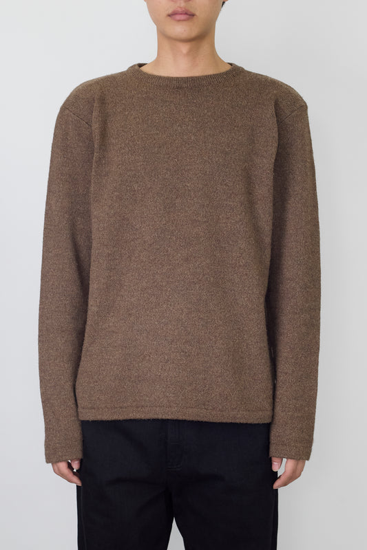 AGNES B. HOMME BROWN CASHMERE WOOL KNIT MADE IN FRANCE