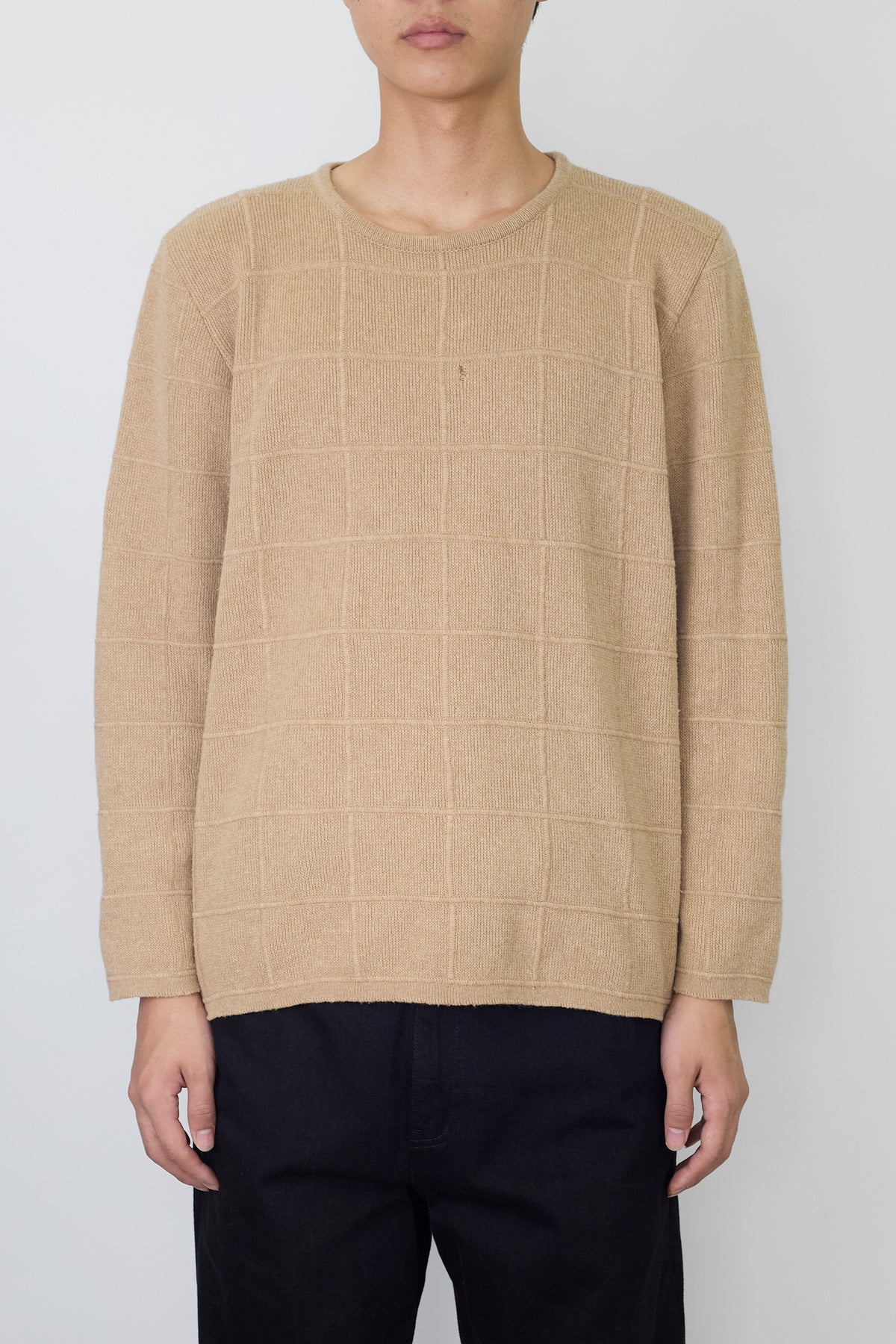 HERNO BEIGE CASHMERE WOOL KNIT MADE IN ITALY