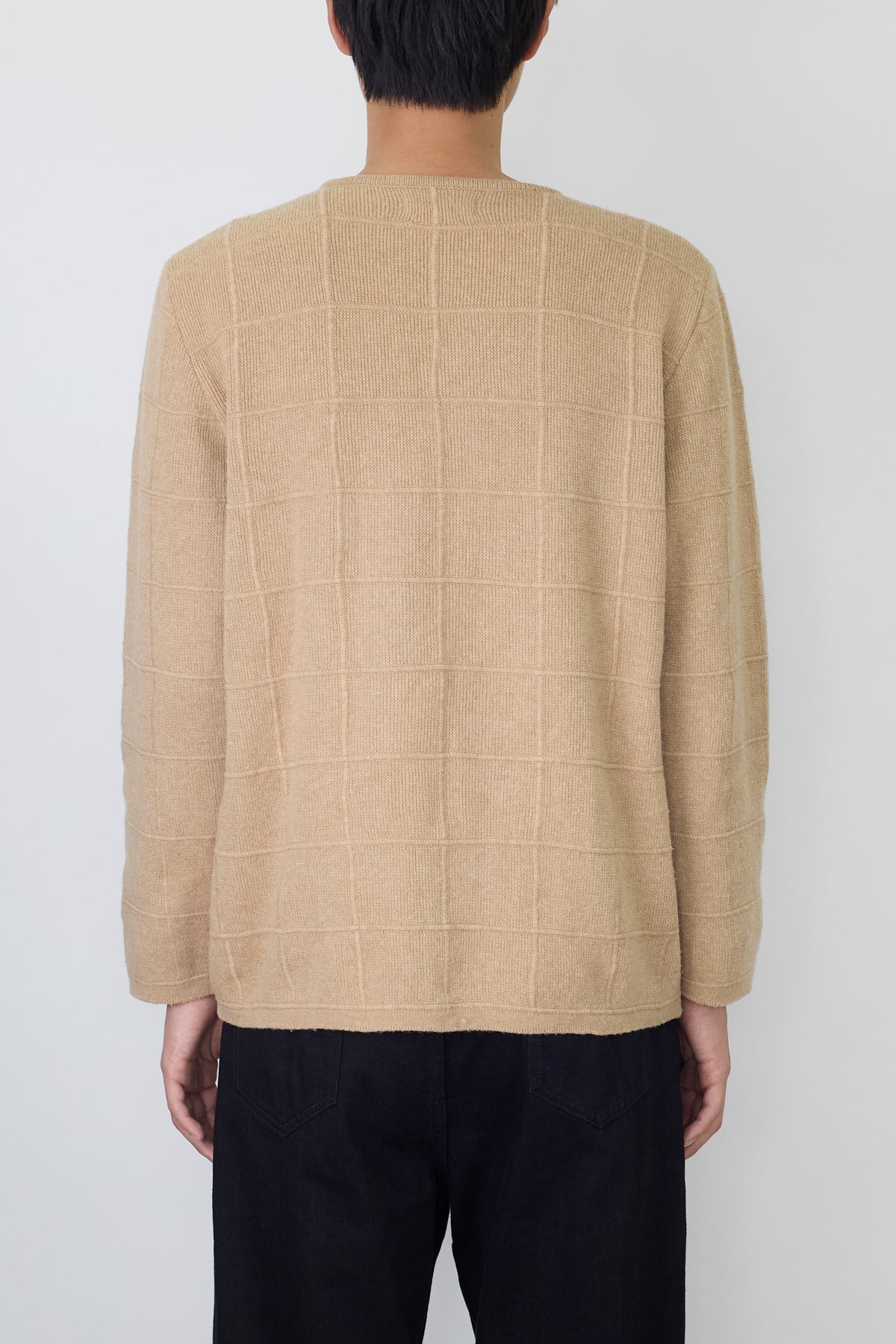 HERNO BEIGE CASHMERE WOOL KNIT MADE IN ITALY