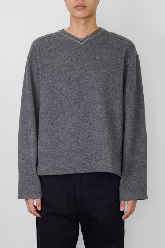 JIL SANDER BY JIL SANDER GRAY WOOL CASHMERE KNIT MADE IN ITALY