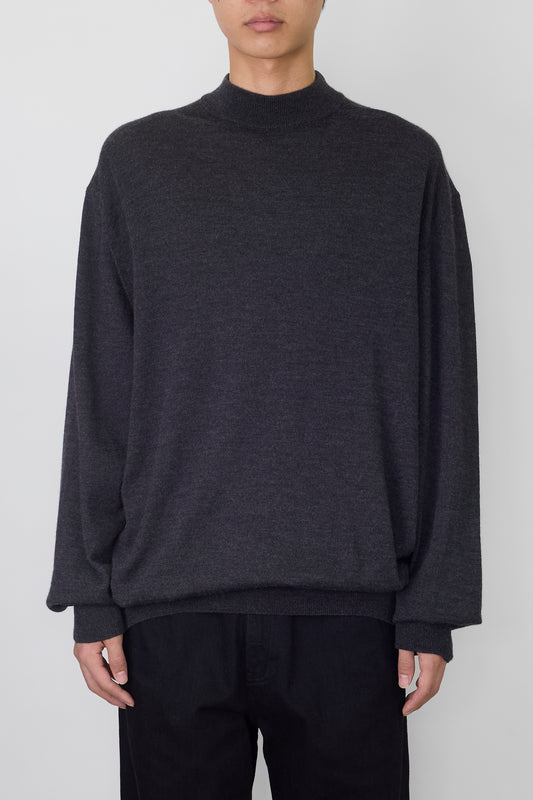 VINTAGE GRAY MERINO WOOL KNIT MADE IN ITALY