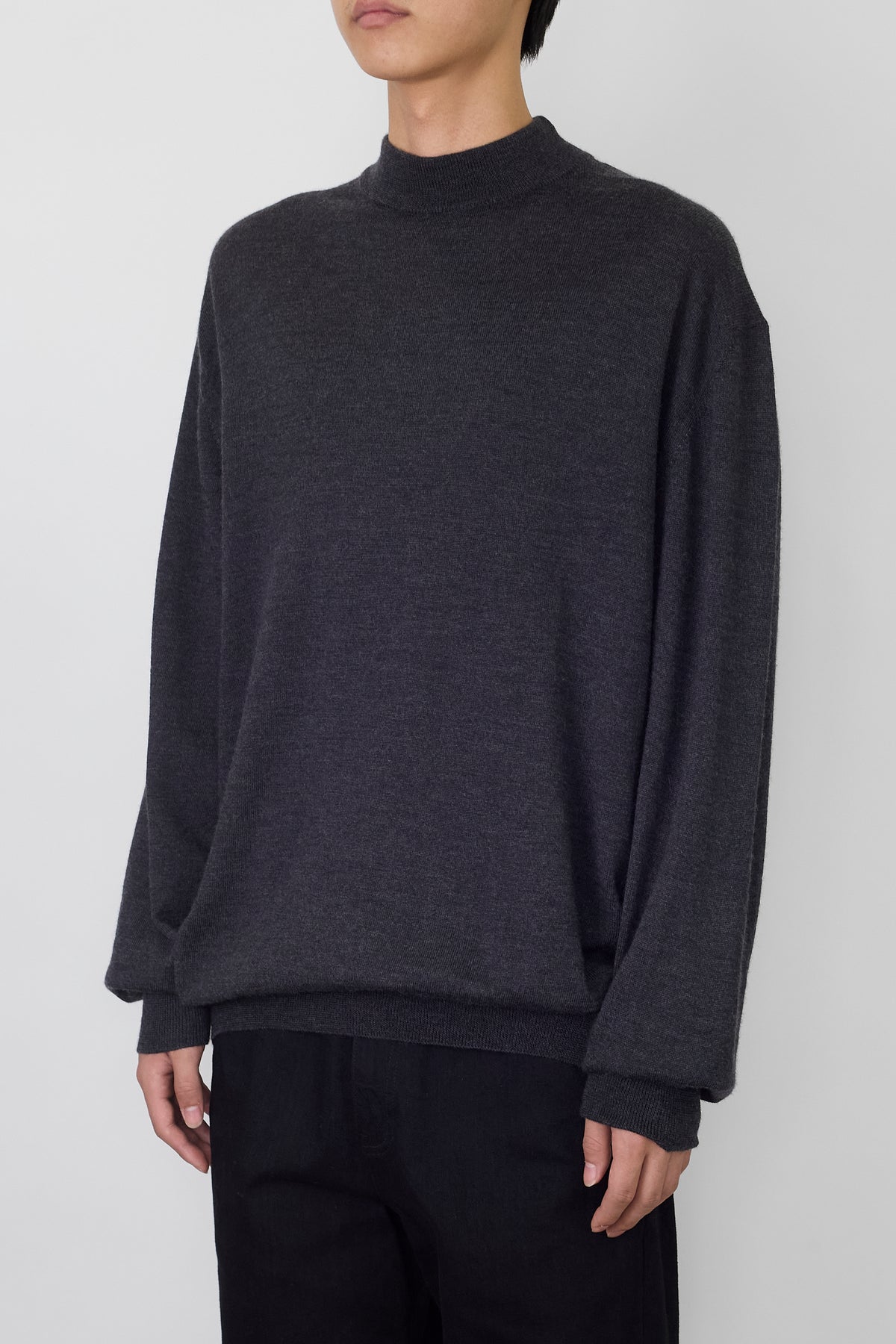 VINTAGE GRAY MERINO WOOL KNIT MADE IN ITALY