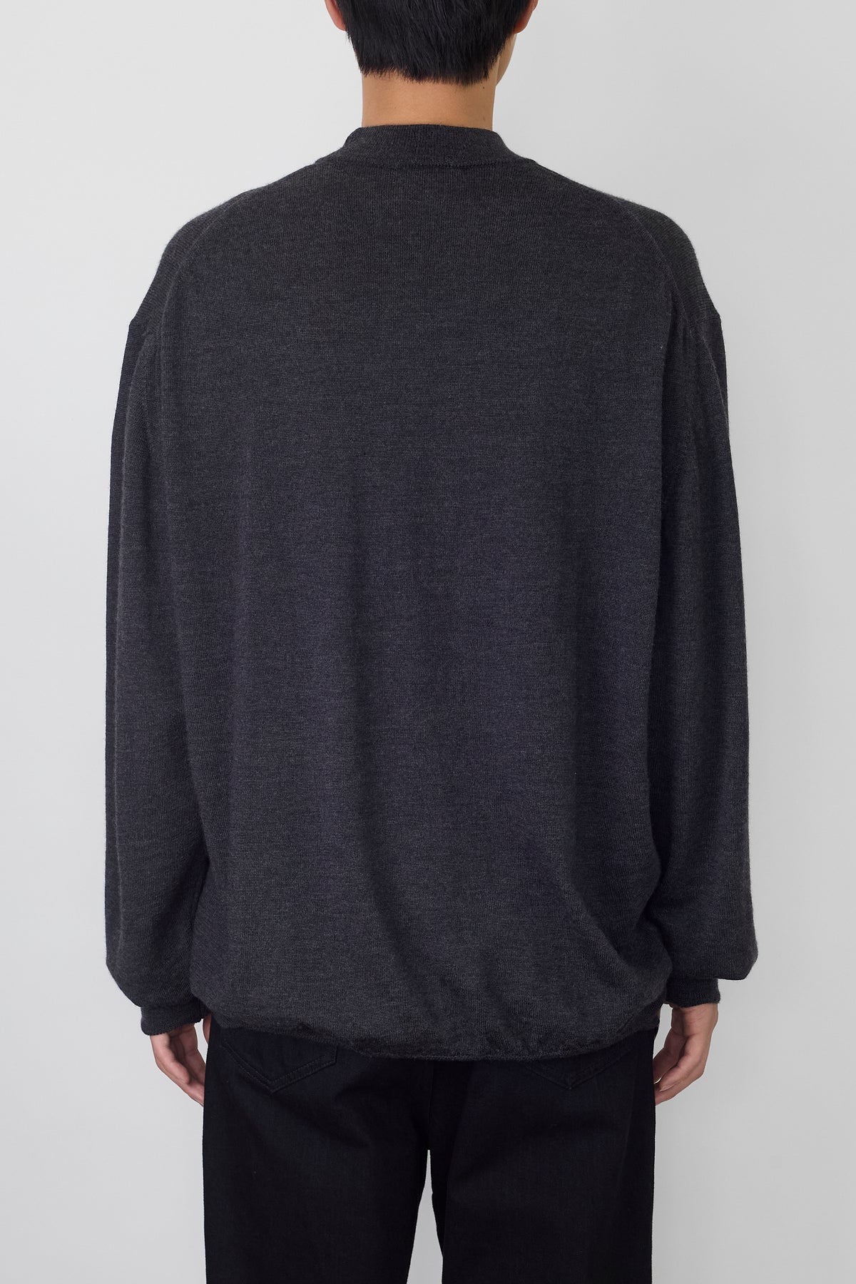 VINTAGE GRAY MERINO WOOL KNIT MADE IN ITALY
