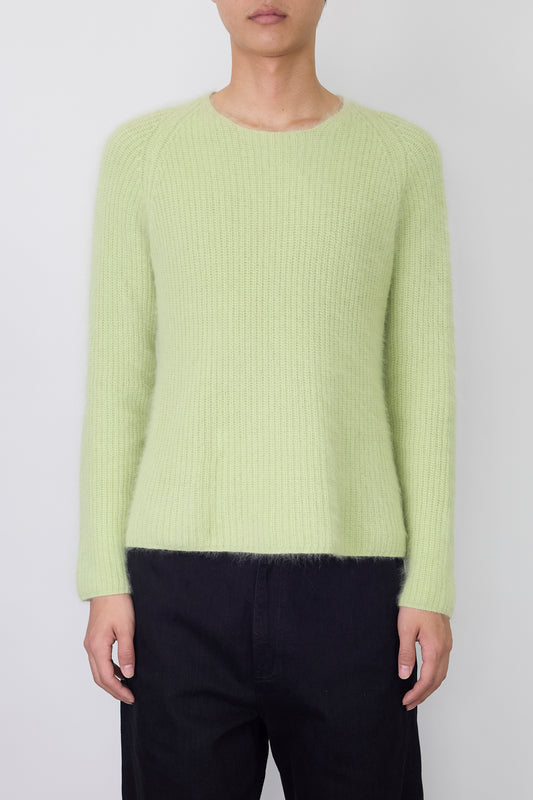 VINTAGE GREEN ANGOLA KNIT MADE IN ITALY