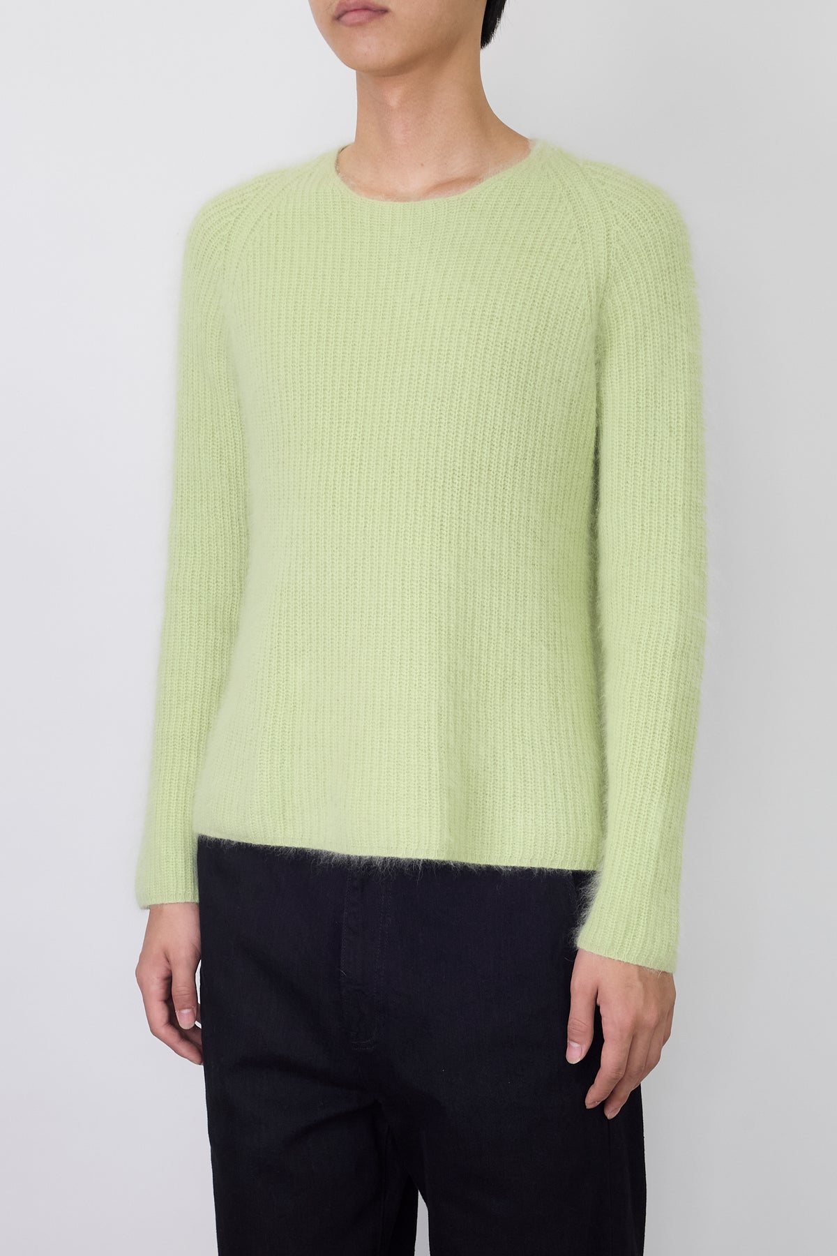 VINTAGE GREEN ANGOLA KNIT MADE IN ITALY