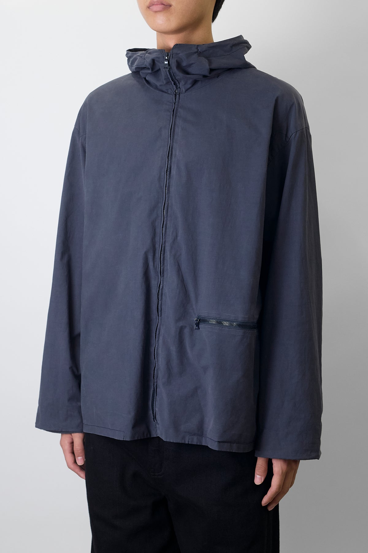JIL SANDER BY JIL SANDER DESIGNED NAVY ZIP UP HOODIE MADE IN ITALY