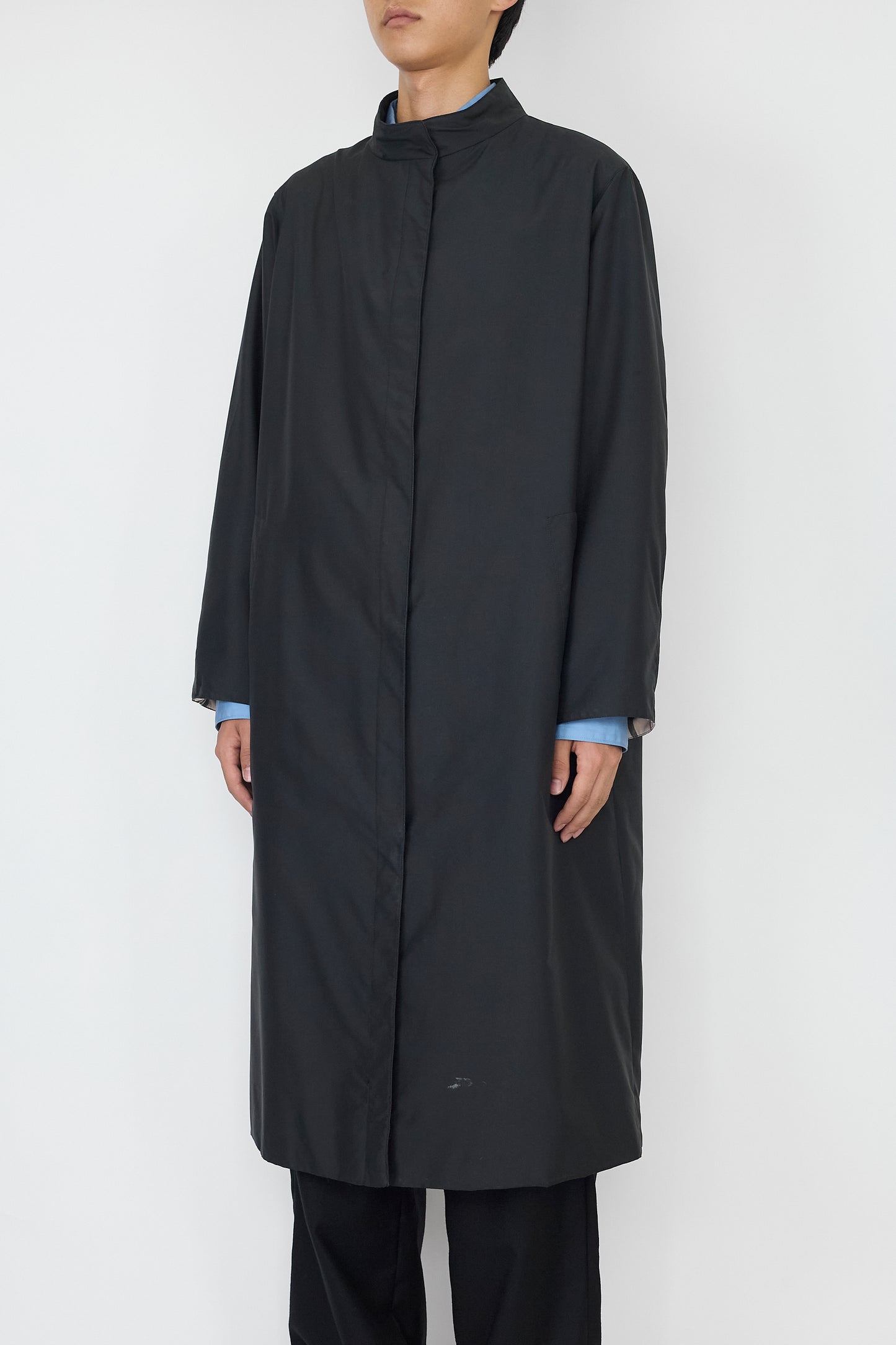 BURBERRY BLACK LONG COAT MADE IN SPAIN