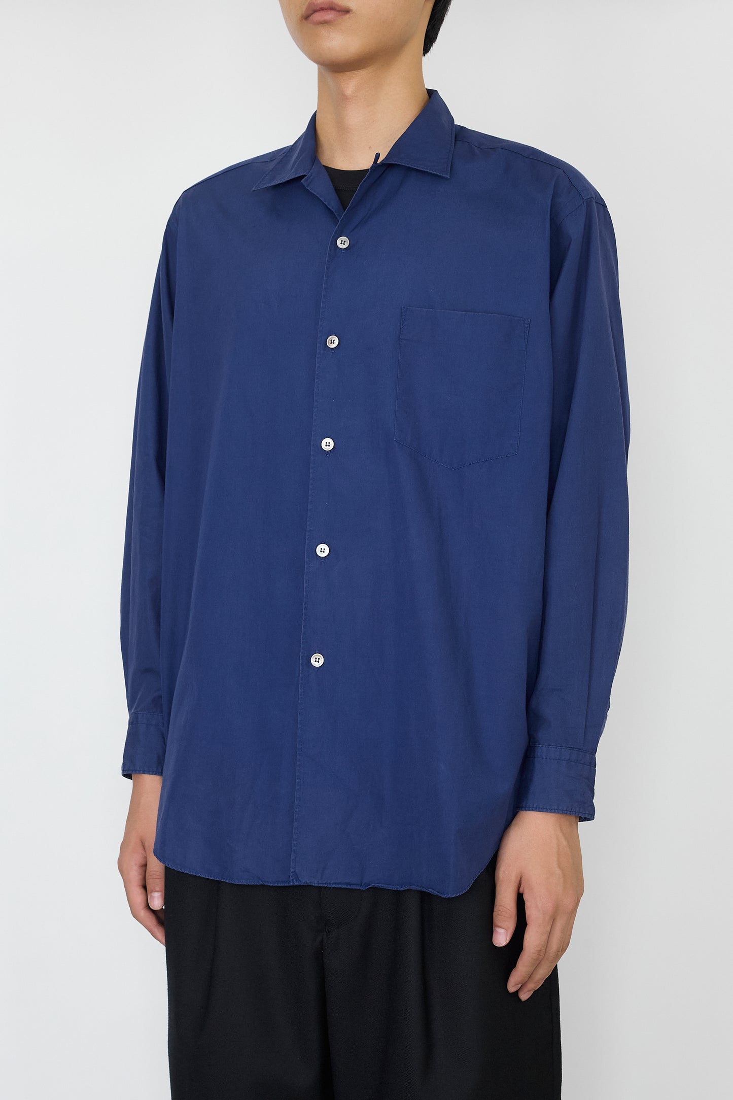 COMME DES GARCONS HOMME NAVY WIDE CLASSIC SHIRT