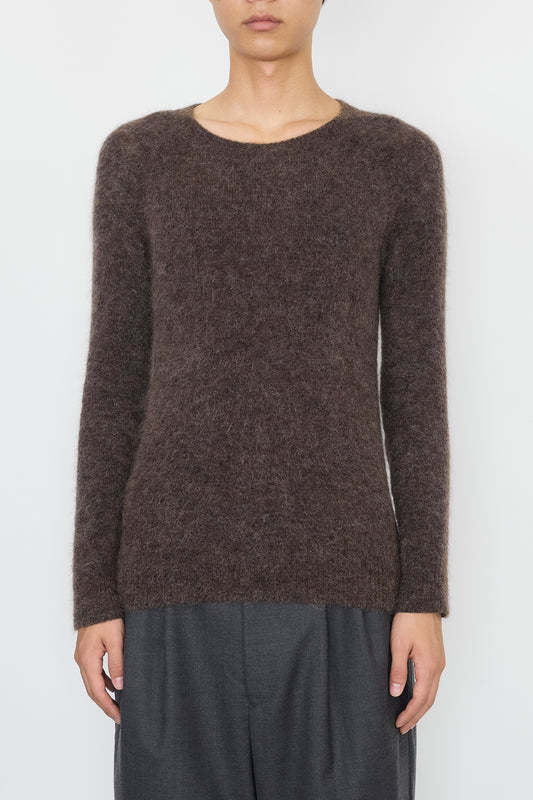 NEIL BARRETT BROWN WOOL MOHAIR KNIT
