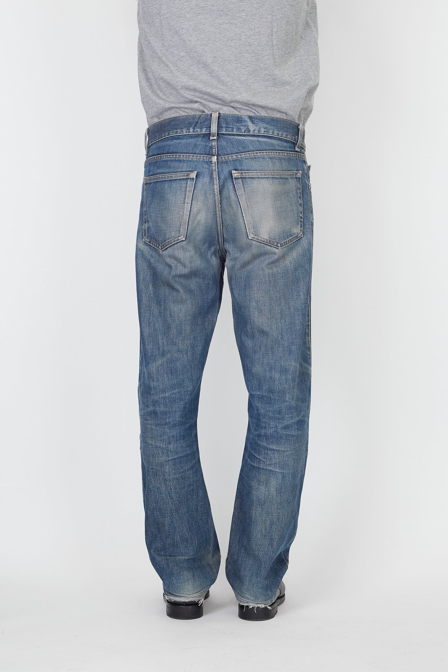HELMUT LANG BLUE DENIM STRAIGHT PANTS MADE IN ITALY