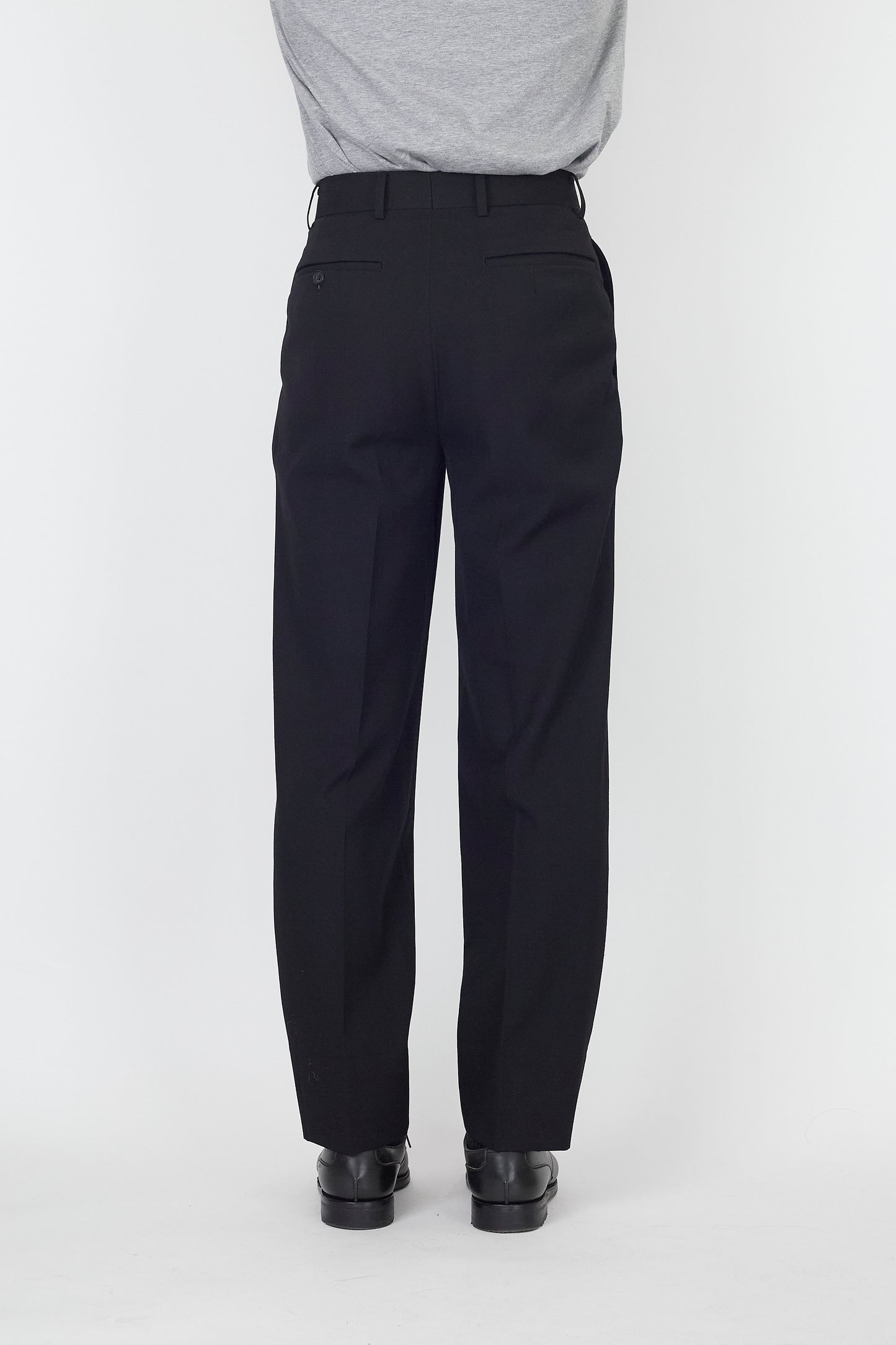 A.A.R BY YOHJI YAMAMOTO BLACK WOOL WIDE PANTS