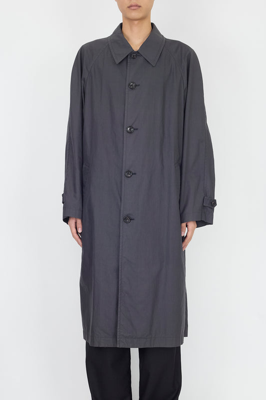 COMME DES GARCONS HOMME GRAY NYLON LONG COAT