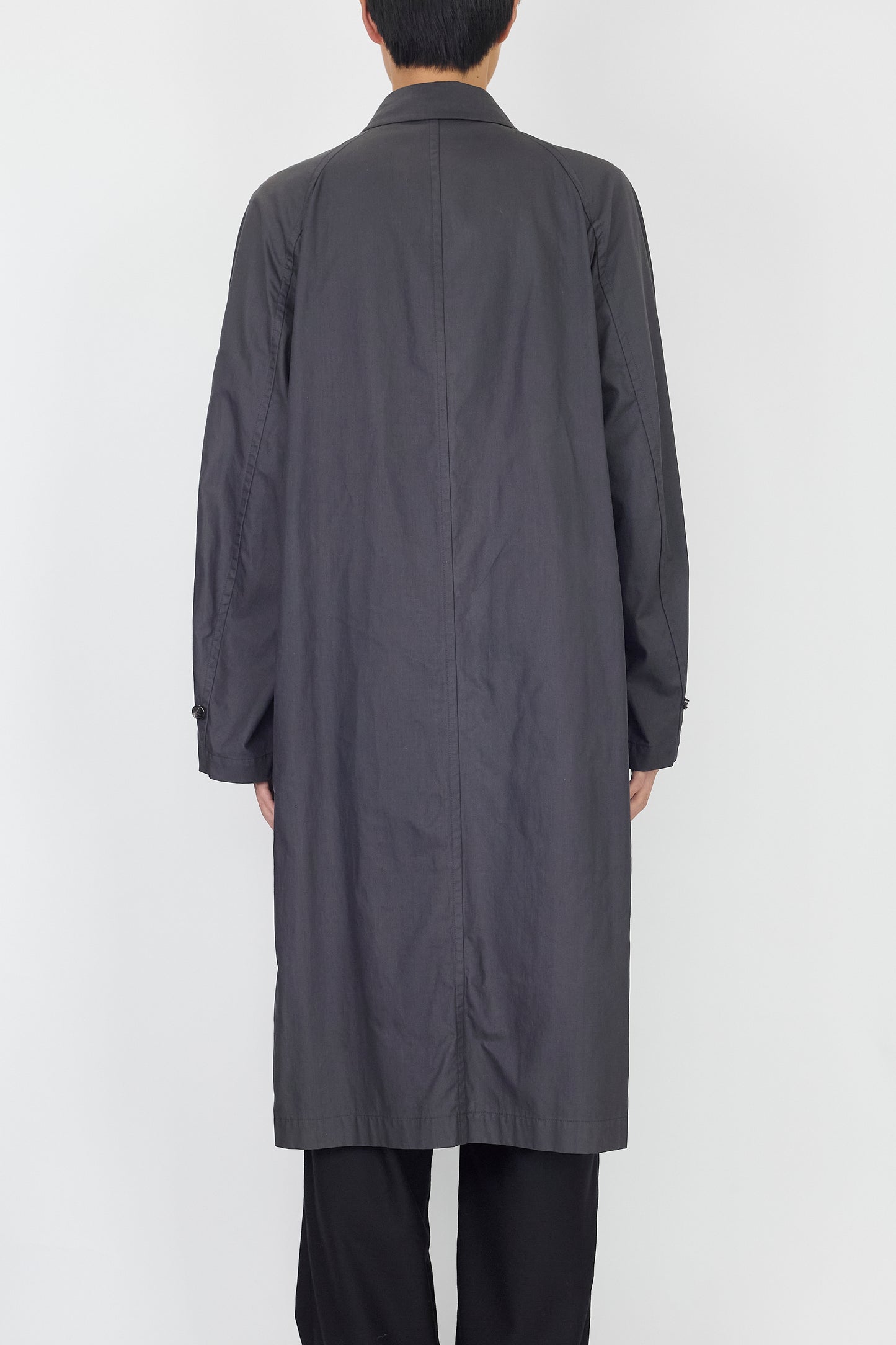 COMME DES GARCONS HOMME GRAY NYLON LONG COAT