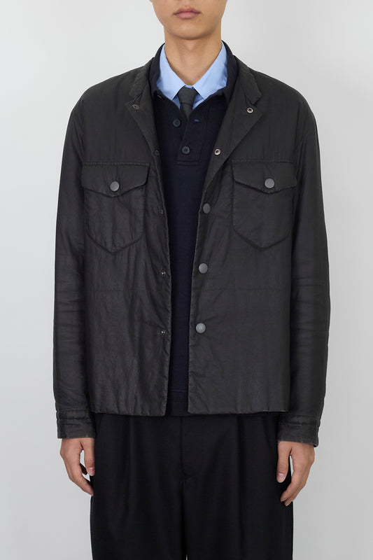 ISSEY MIYAKE MEN DESIGNED GRAY TECH NYLON JACKET