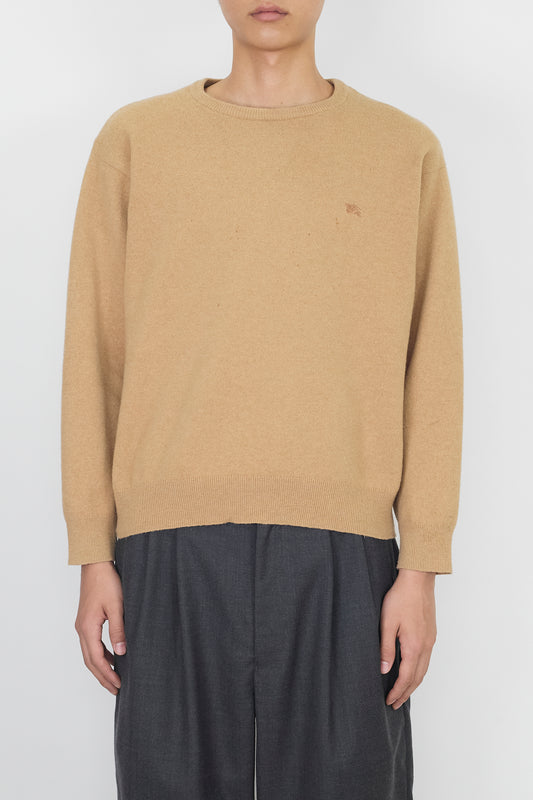 BURBERRY BEIGE WOOL KNIT MADE IN SPAIN