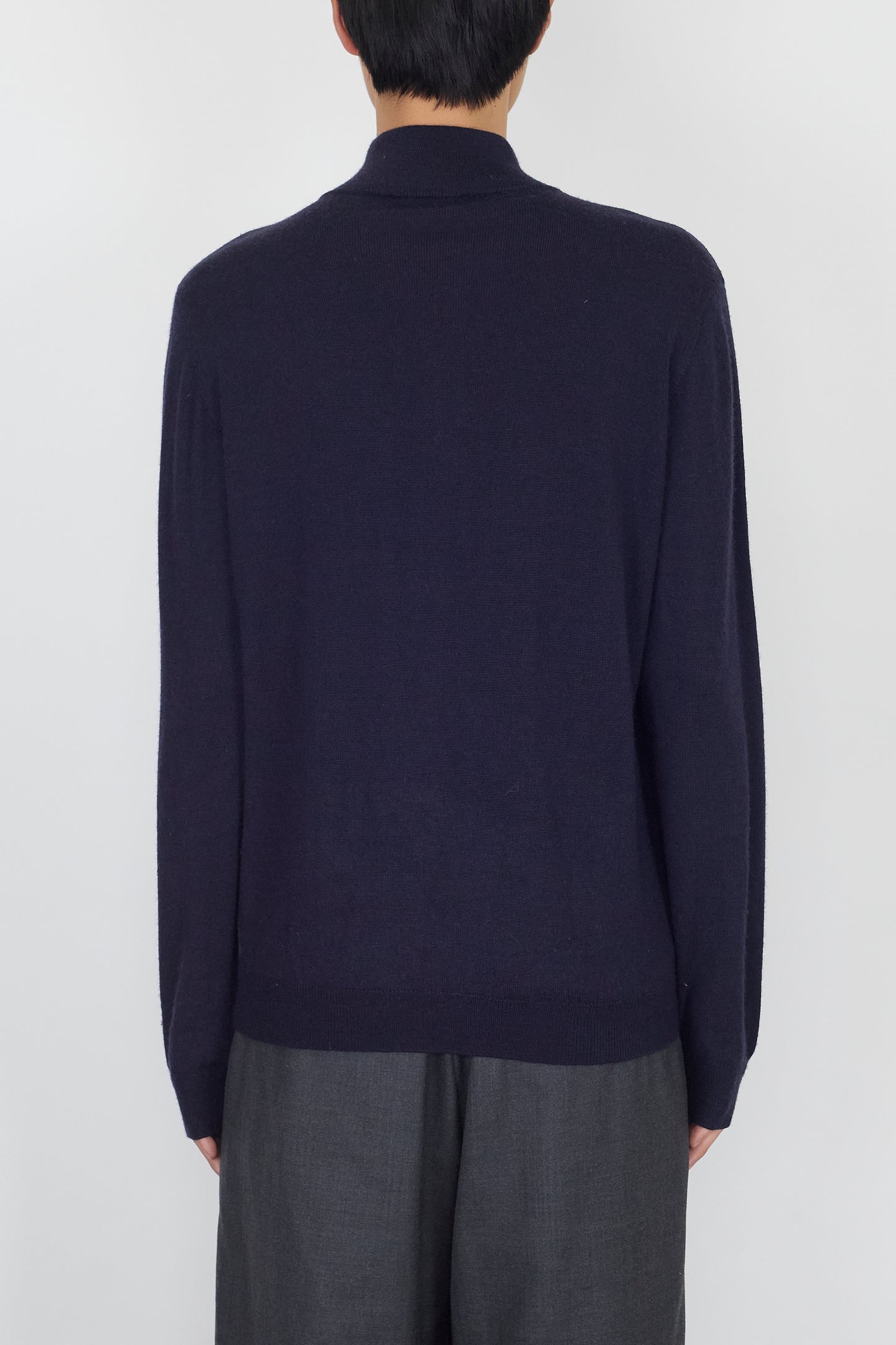 ARMANI JEANS DESIGNED NAVY WOOL KNIT