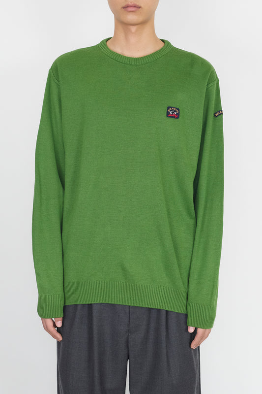 PAUL & SHARK GREEN WOOL KNIT MADE IN PORTUGAL