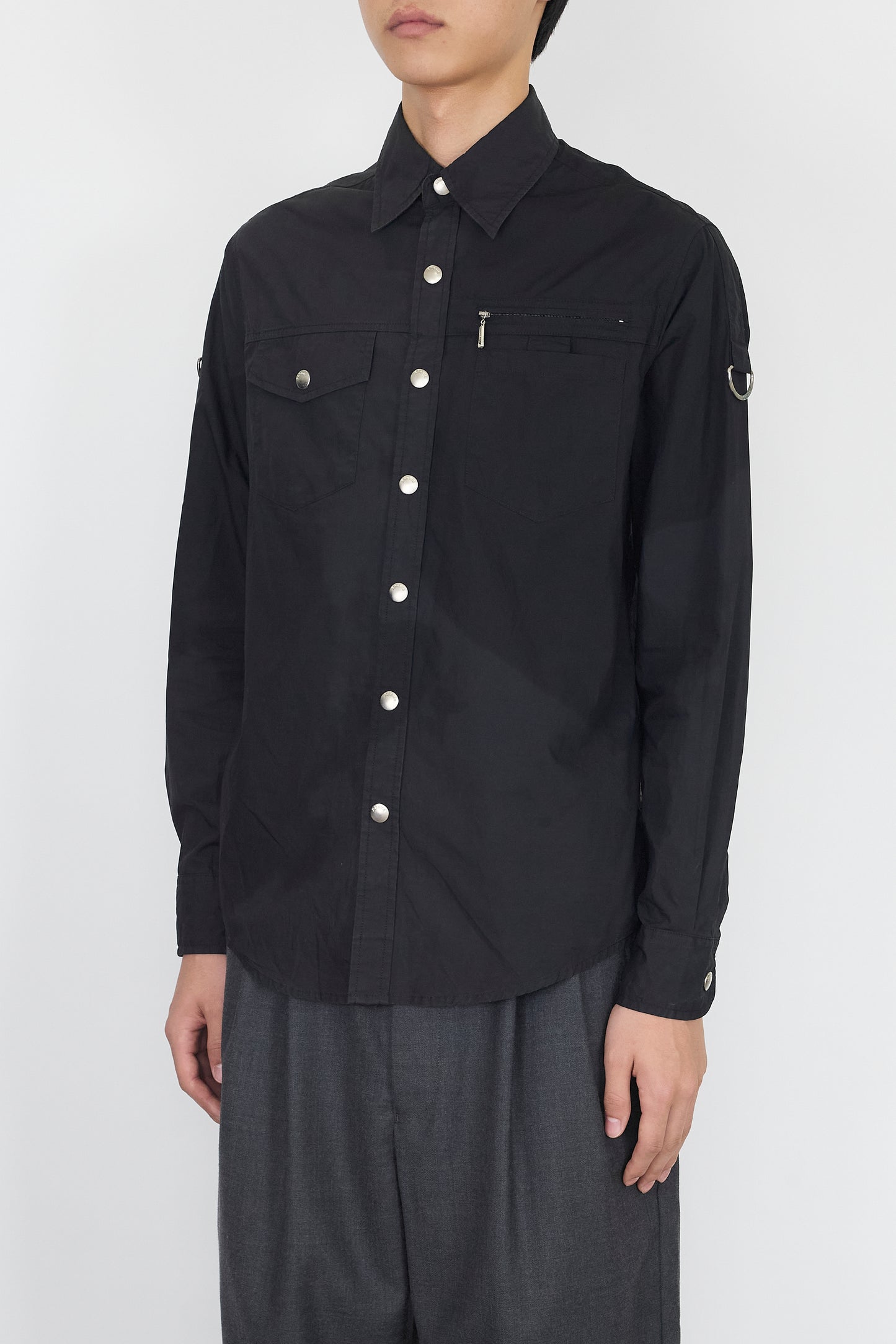 M'RODE PARIS DESIGNED BLACK COTTON SHIRT