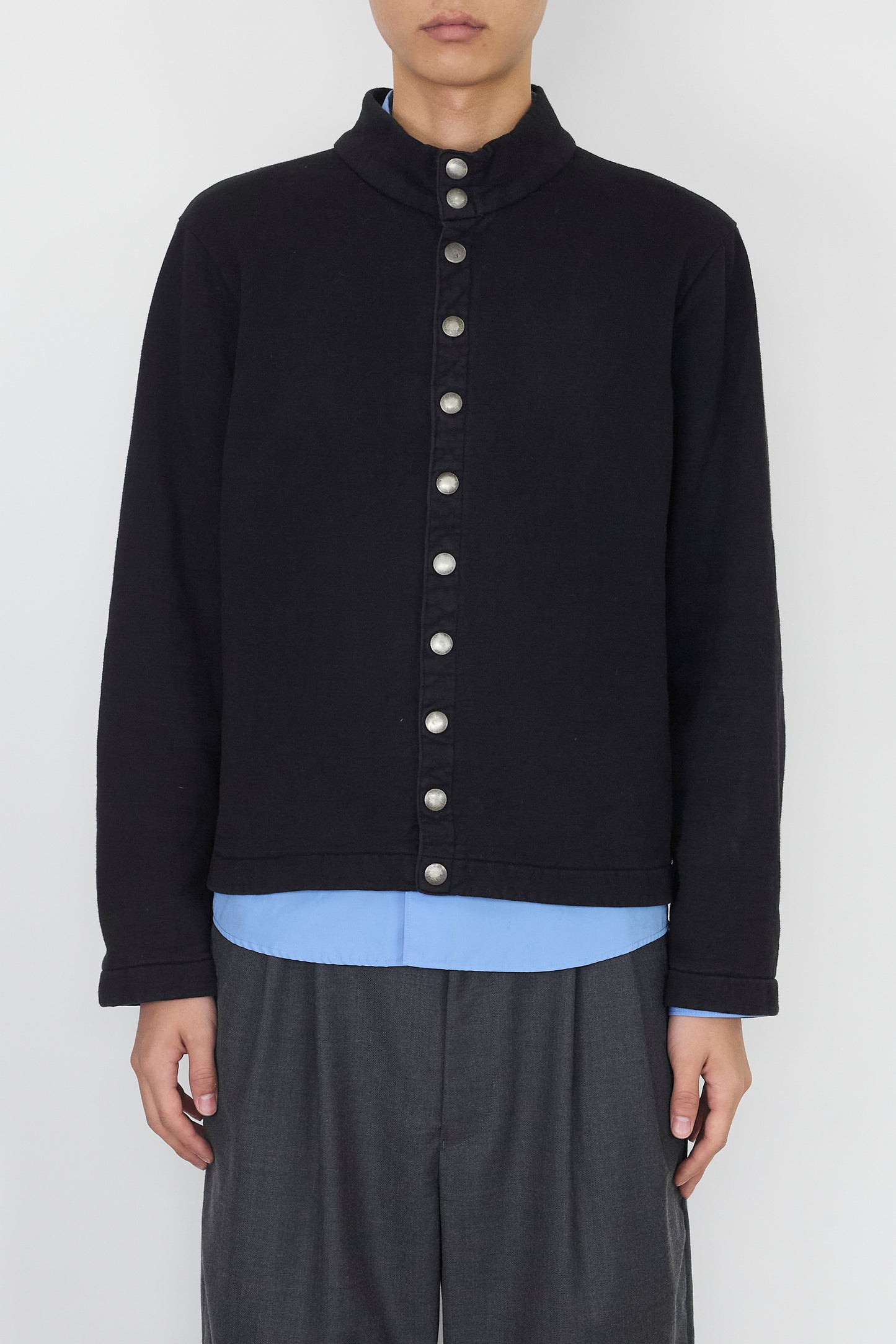 AGNES B. DESIGNED BLACK COTTON JACKET MADE IN FRANCE