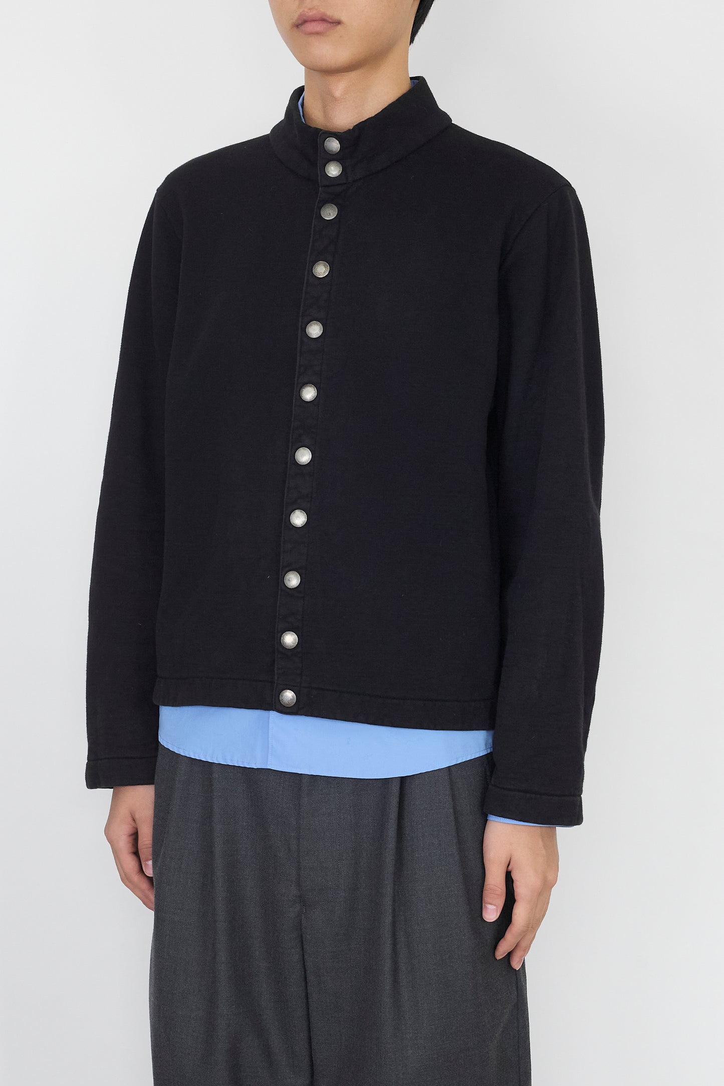 AGNES B. DESIGNED BLACK COTTON JACKET MADE IN FRANCE