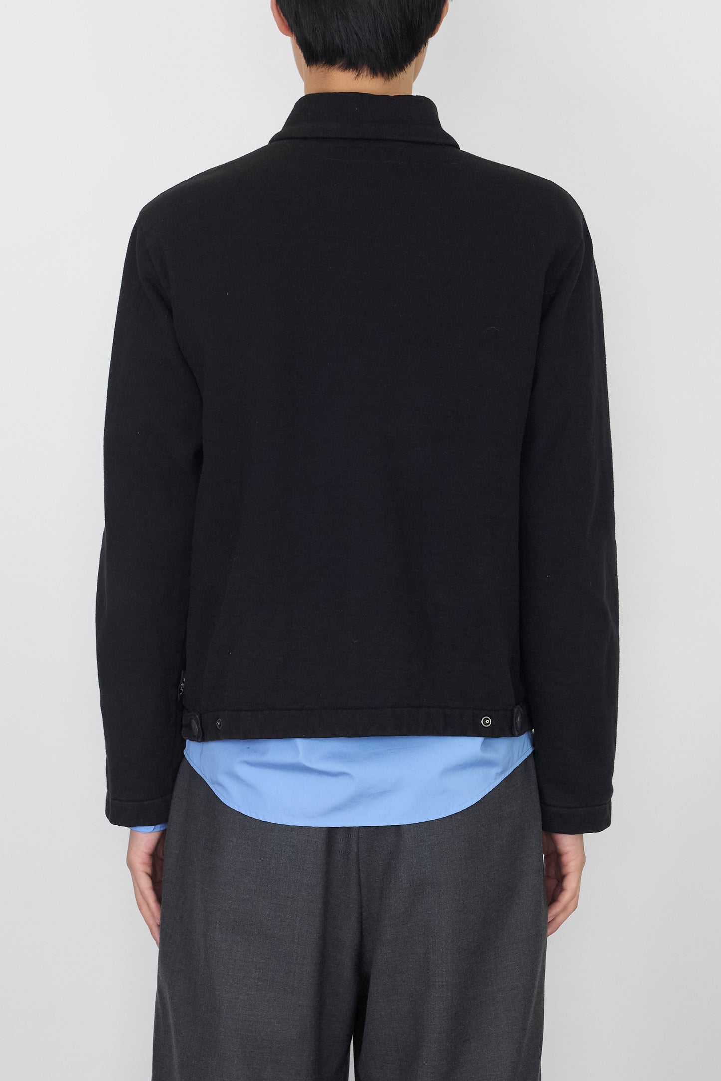AGNES B. DESIGNED BLACK COTTON JACKET MADE IN FRANCE