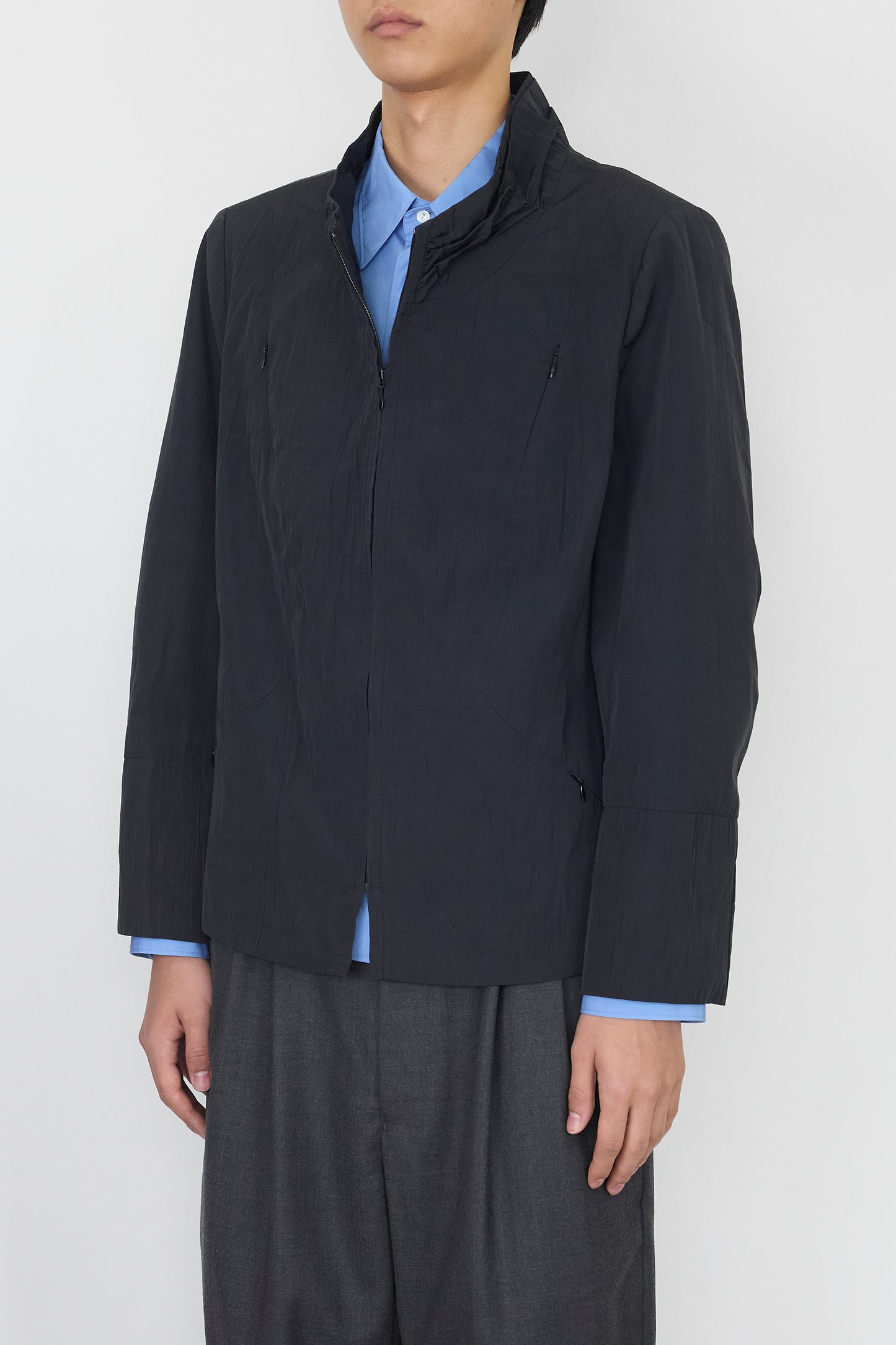 CHRISTINE LAURE DESIGNED BLACK COTTON JACKET MADE IN FRANCE