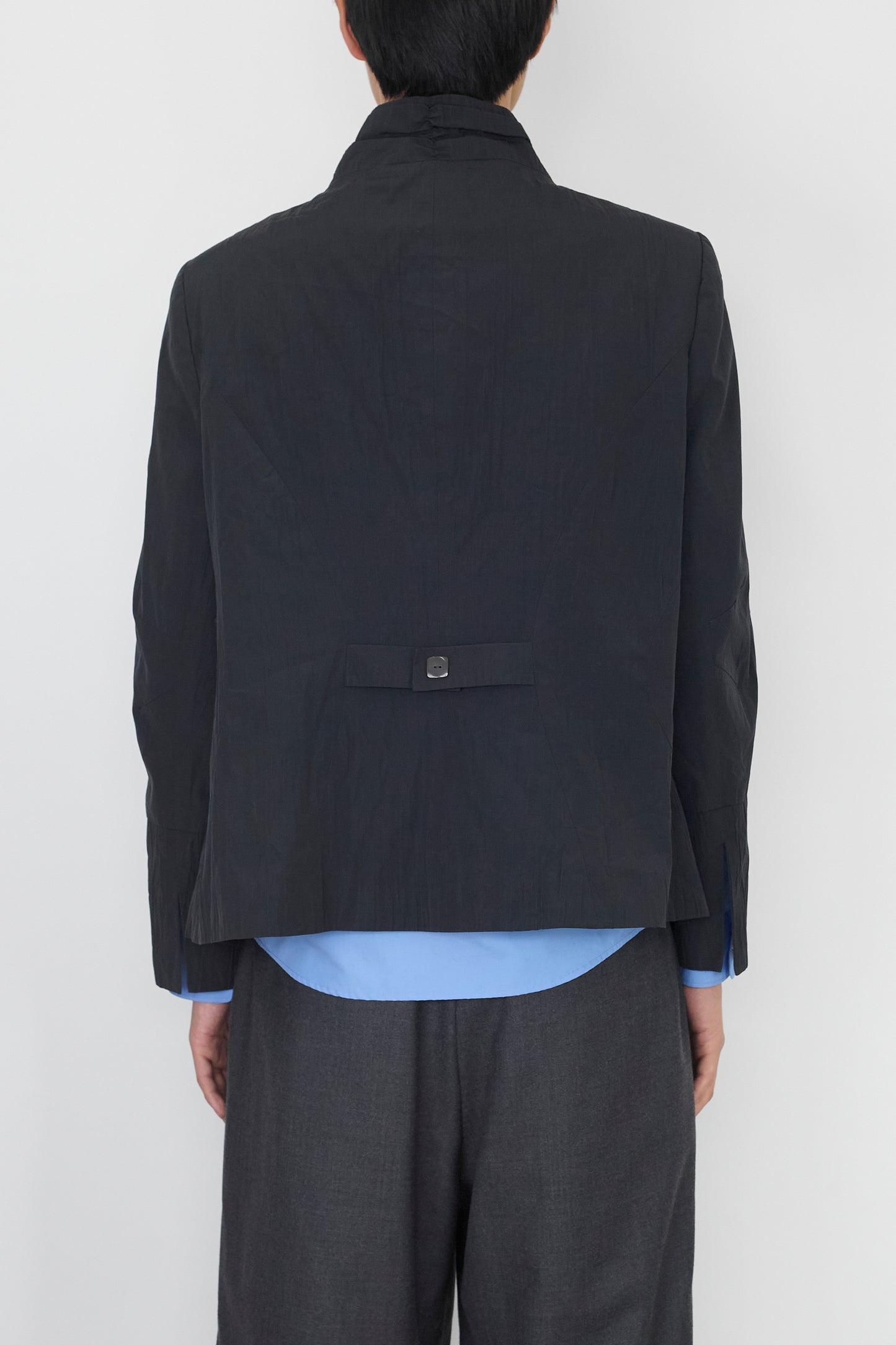CHRISTINE LAURE DESIGNED BLACK COTTON JACKET MADE IN FRANCE