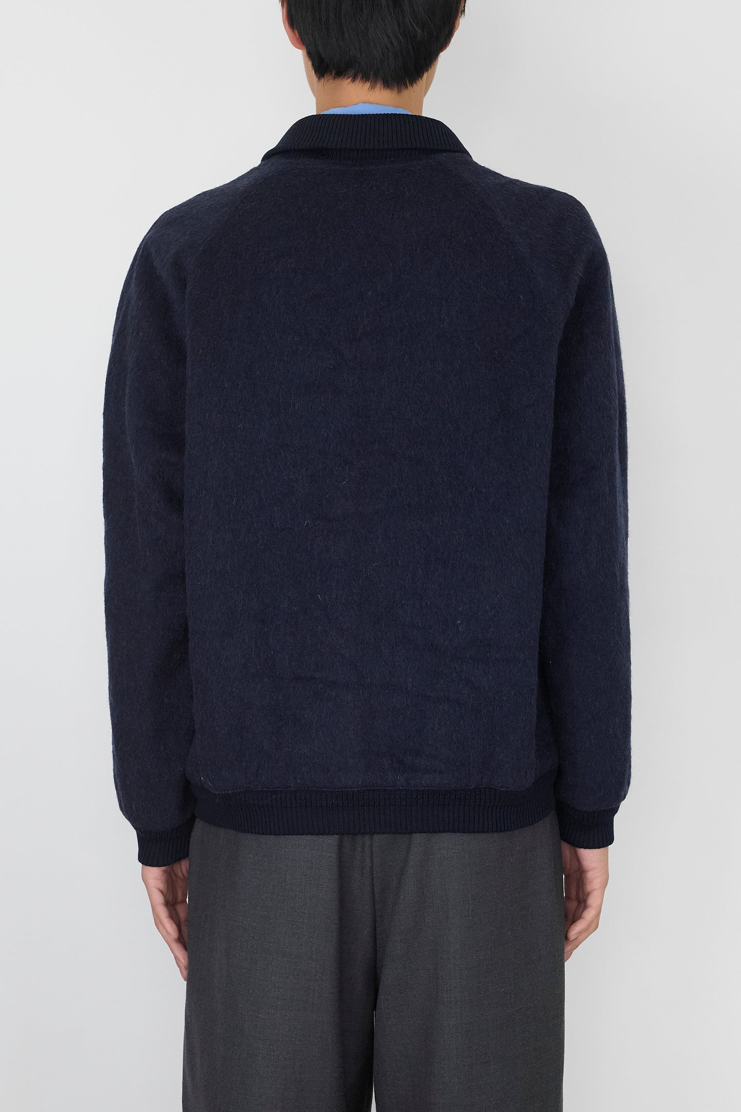 VINTAGE NAVY ANGORA SHORT JACKET